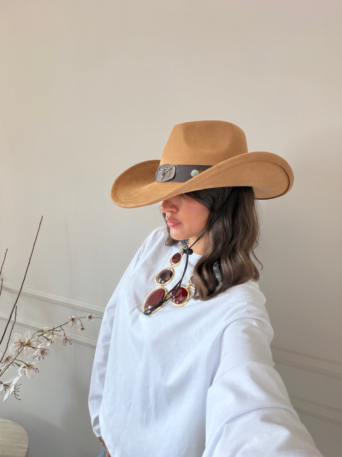 Cappello Western  con Fascia Decorativa