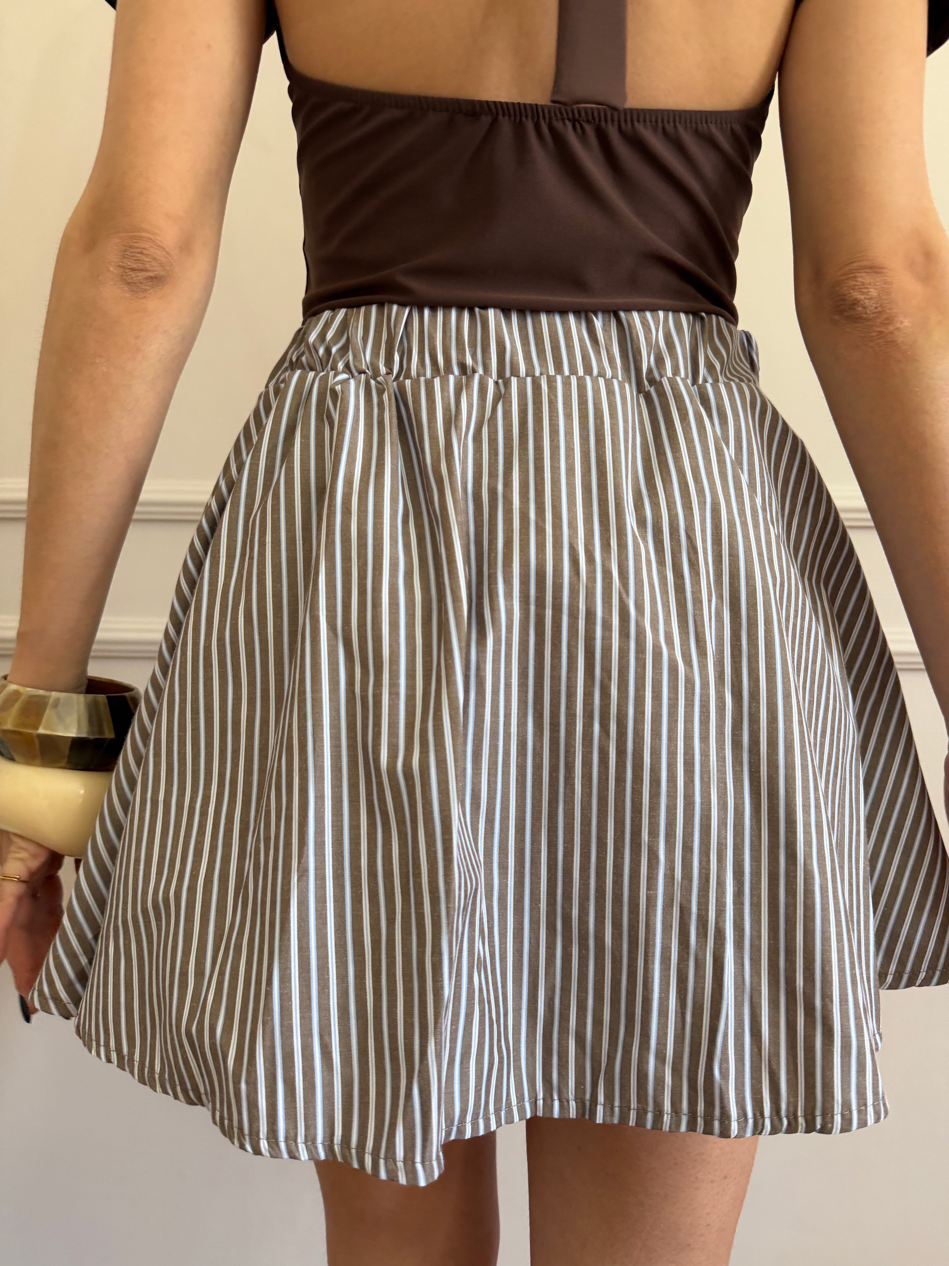 Gonnellina Righe Shirt Style