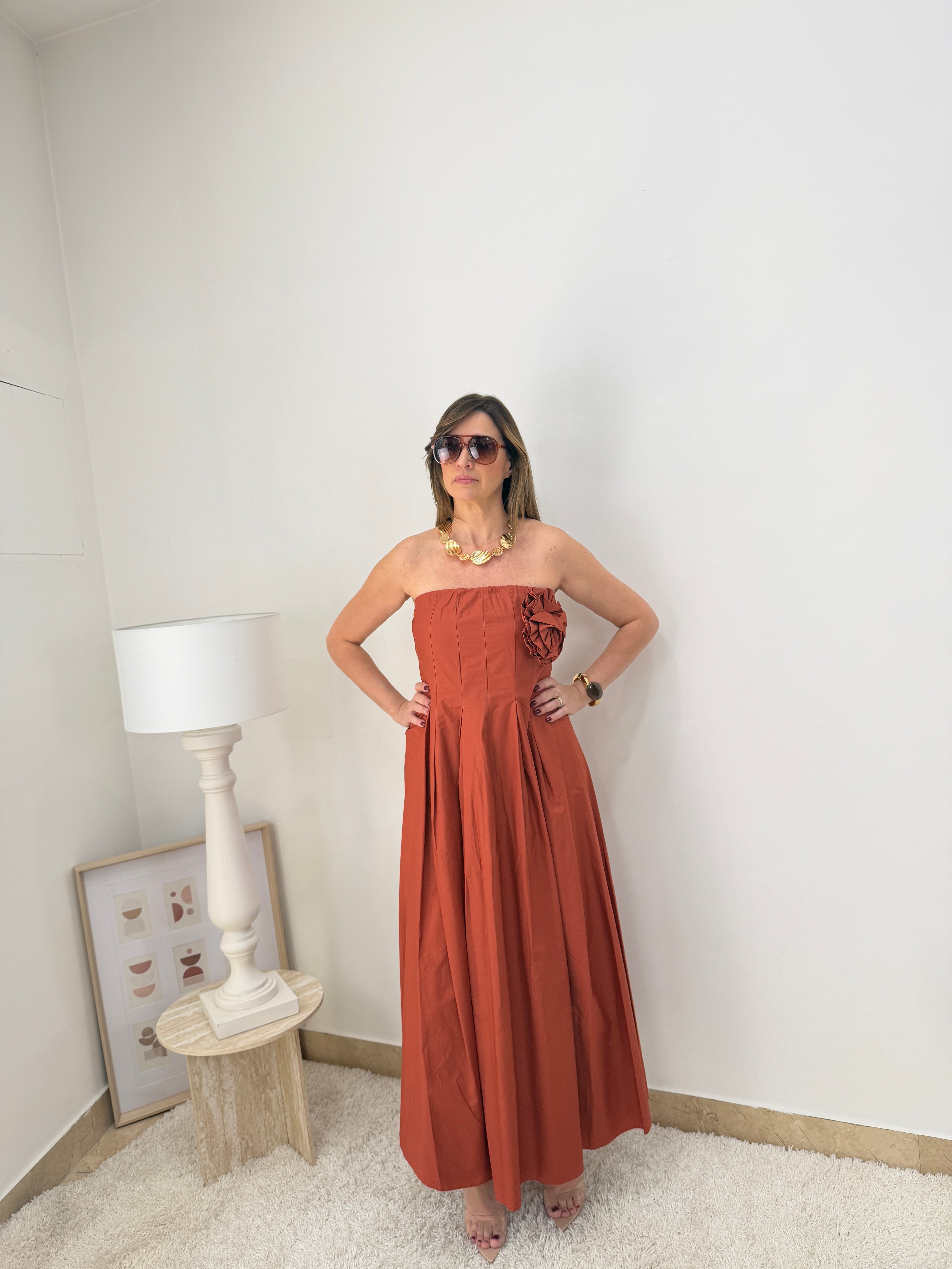 Abito Lungo Fiore Couture