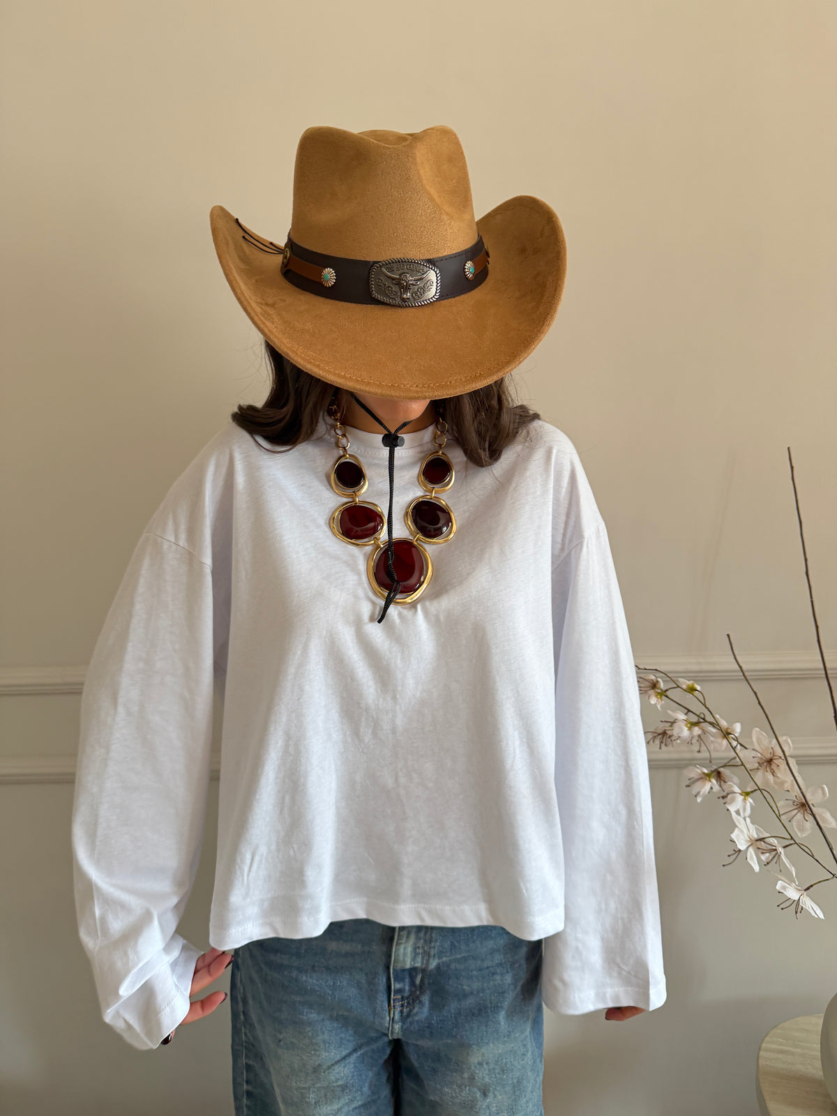Longsleeve oversize girocollo