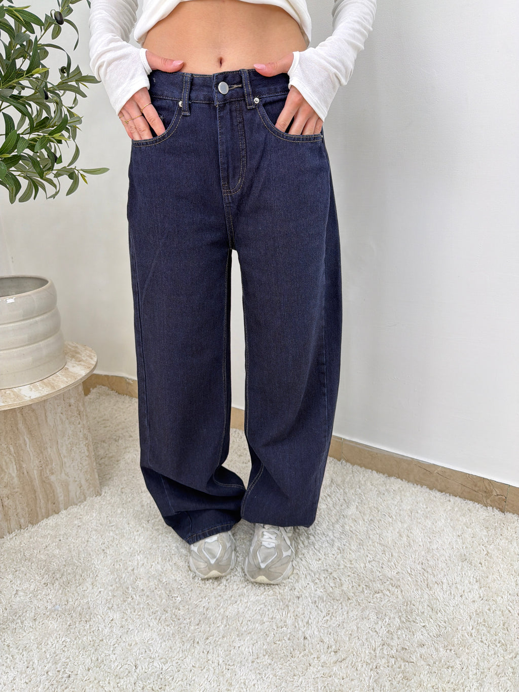 Jeans  Baggy  in Denim Blu Scuro