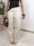 Jeans ballon latte a gamba dritta Pantalone regular fit