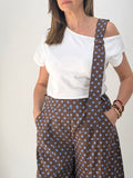 T-Shirt Monospalla con fusciacca pois