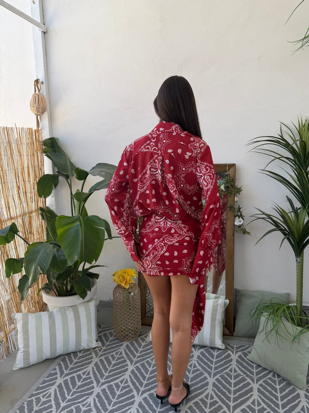 Completo camicia e gonna  con stampa paisley