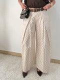 Pantalone palazzo con pence Pois Chic