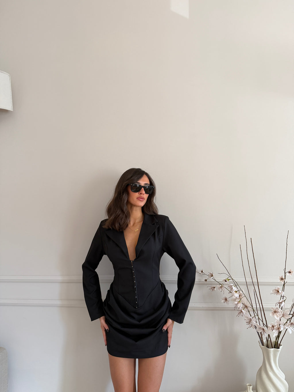 Abito Blazer con Drappeggio