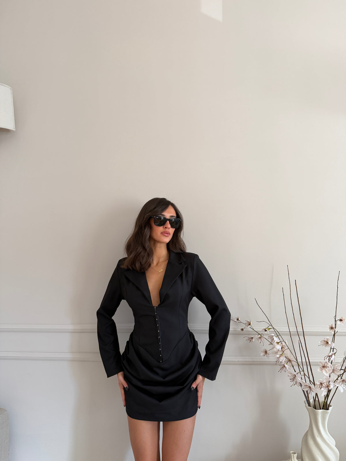 Abito Blazer con Drappeggio