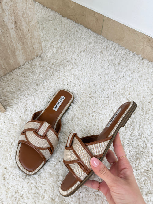 Ciabattine Natural Chic Slide Intrecciate