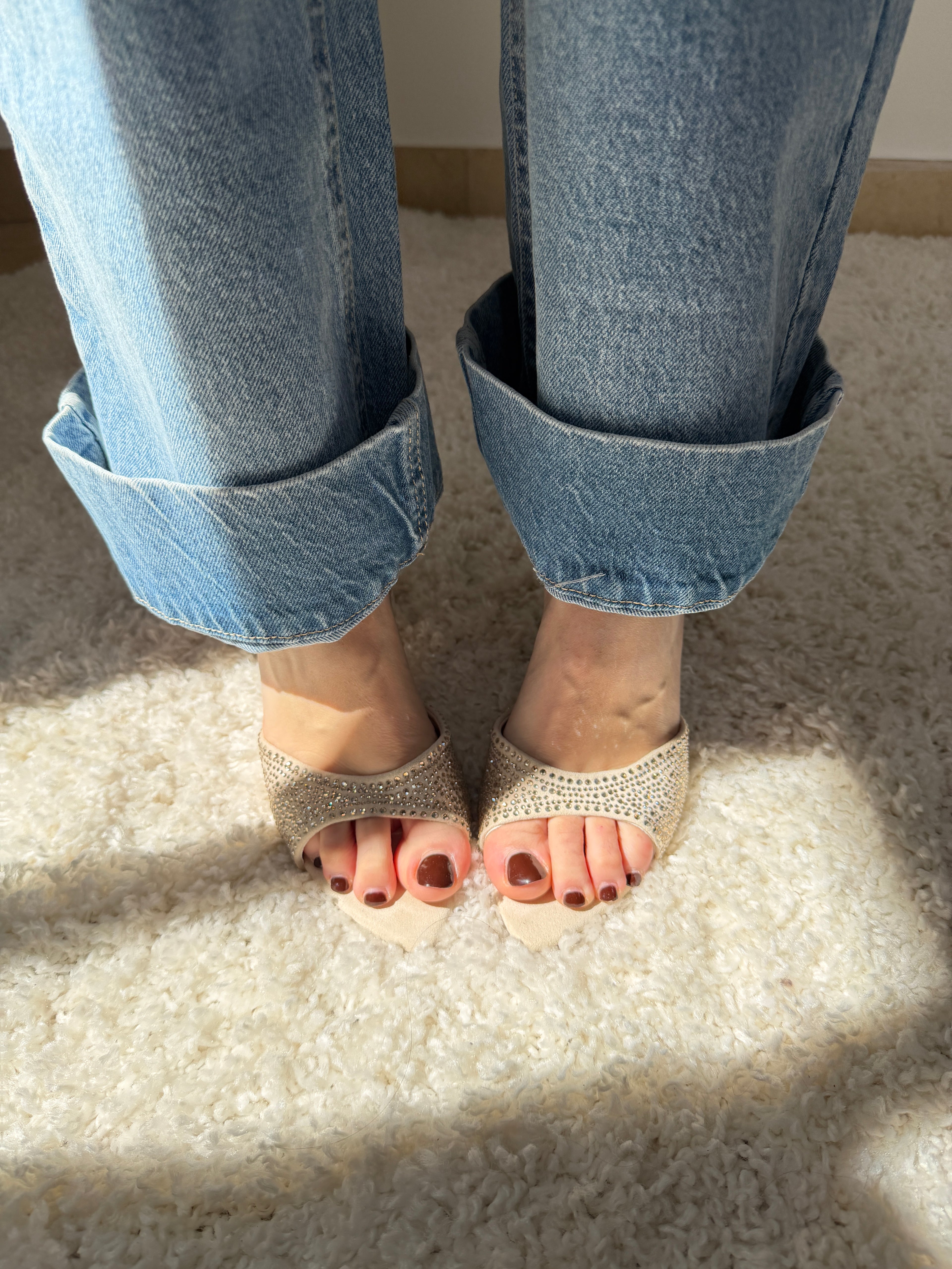 Sandali con fascia Strass