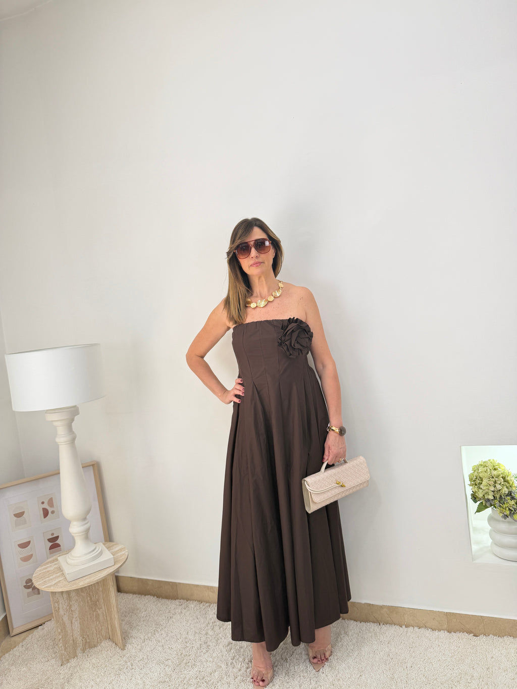 Abito Lungo Fiore Couture