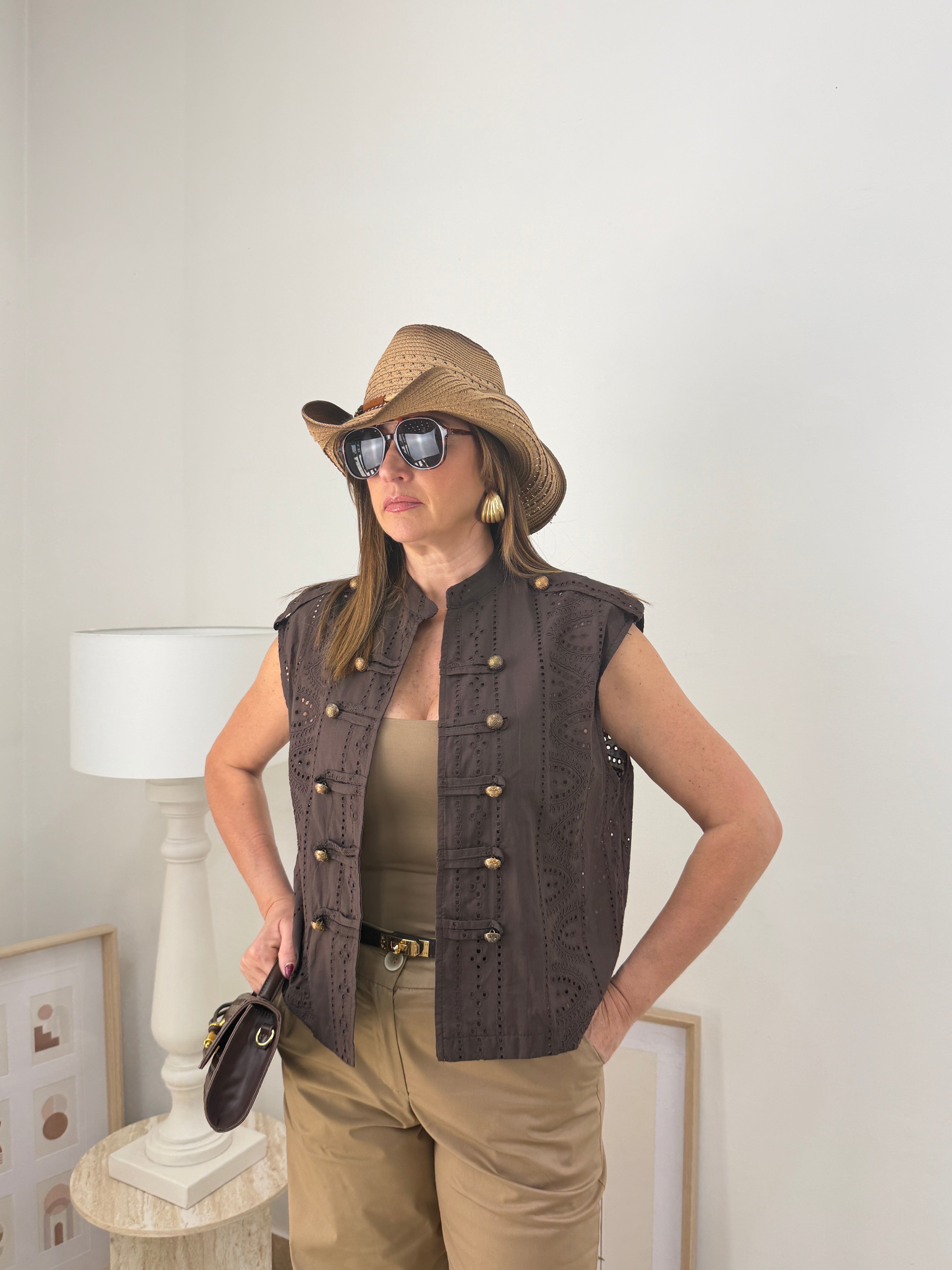 Gilet Sangallo con Bottoni Gioiello