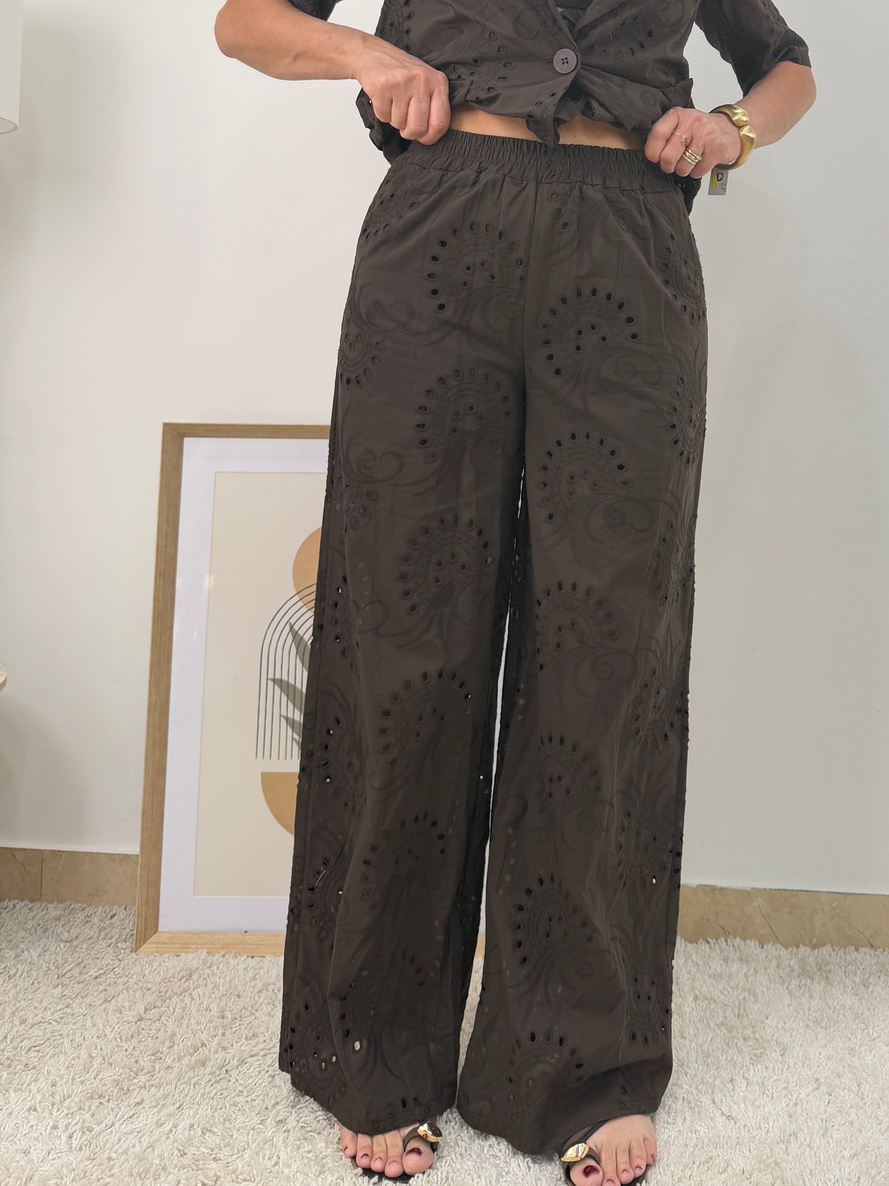 Coordinato Pizzo Sangallo  Giacca Pantalone e top