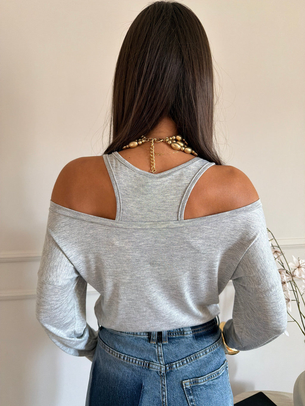 Maglia con Scollo Ampio con canotta