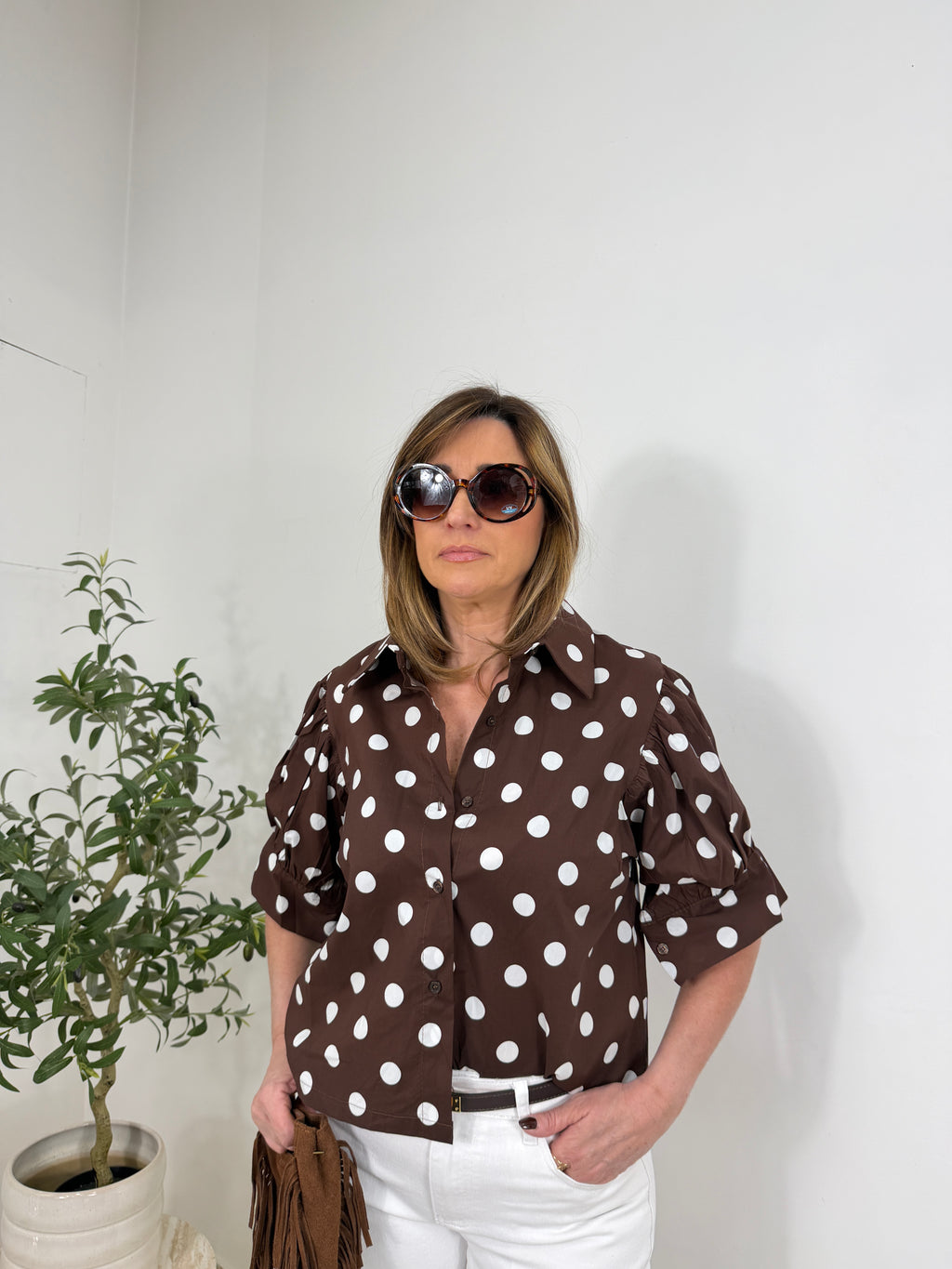 Camicia Pois maniche ballon
