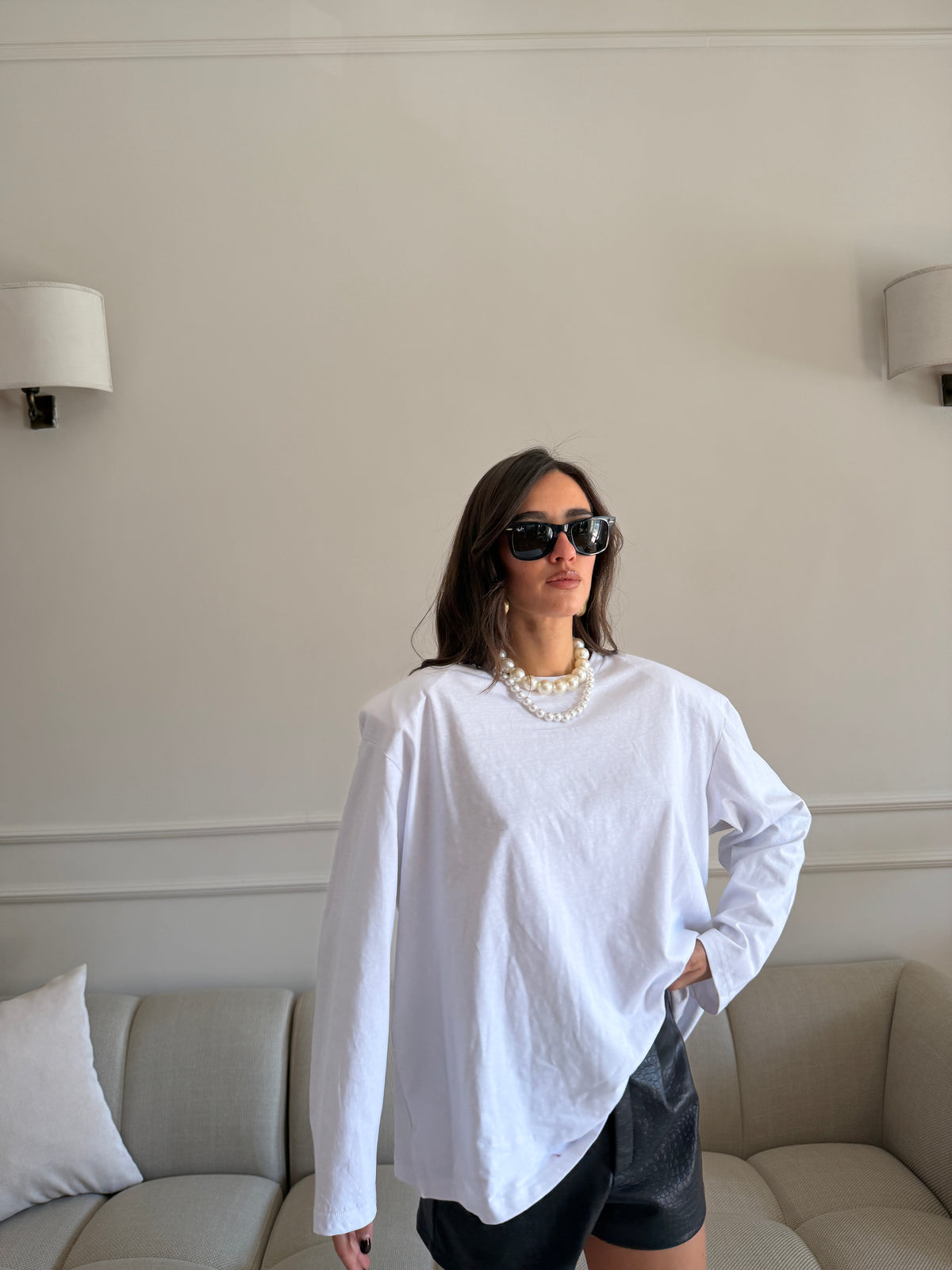 T-Shirt Oversize con spalline