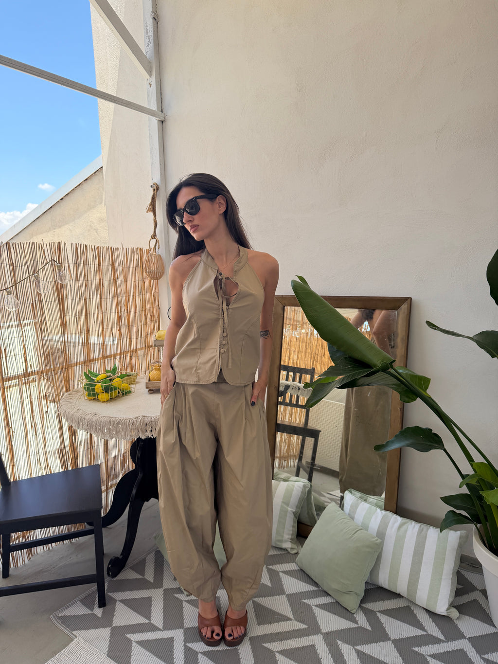 Completo Halter Balloon – Top & Pantalone