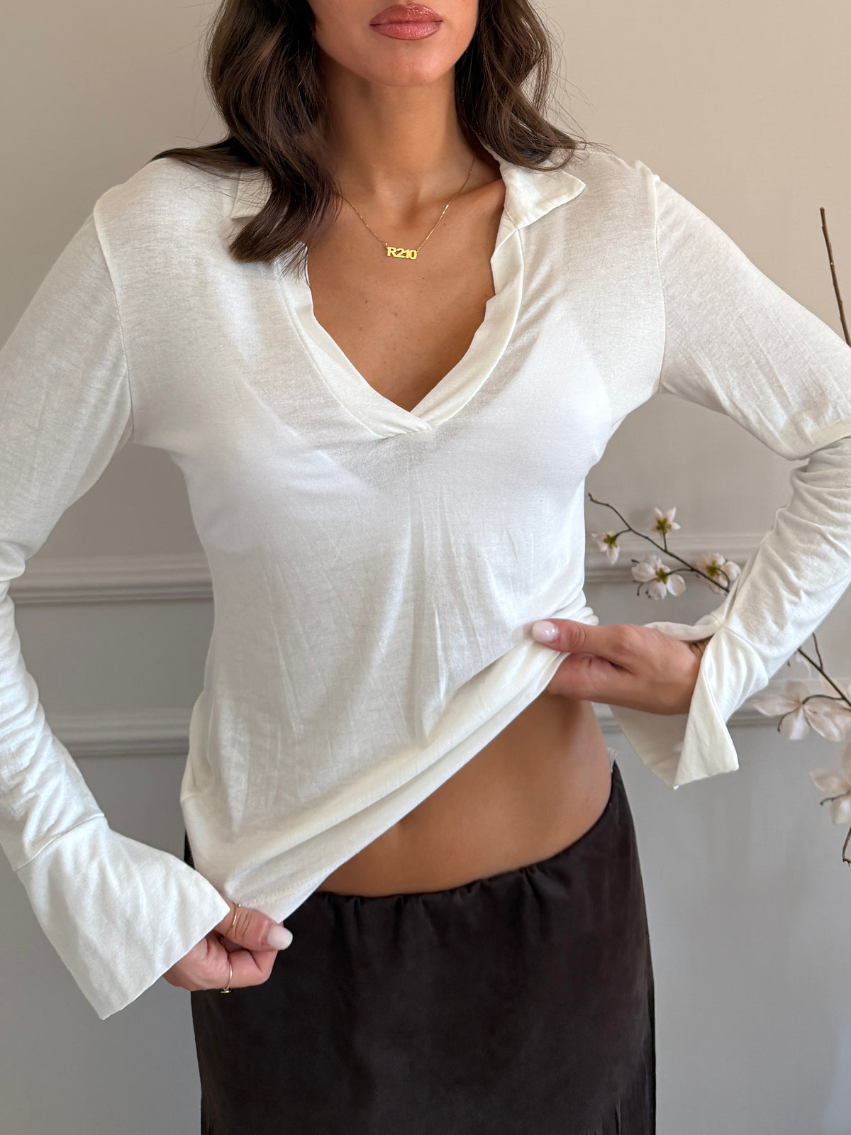 Maglia polo con Scollo a V