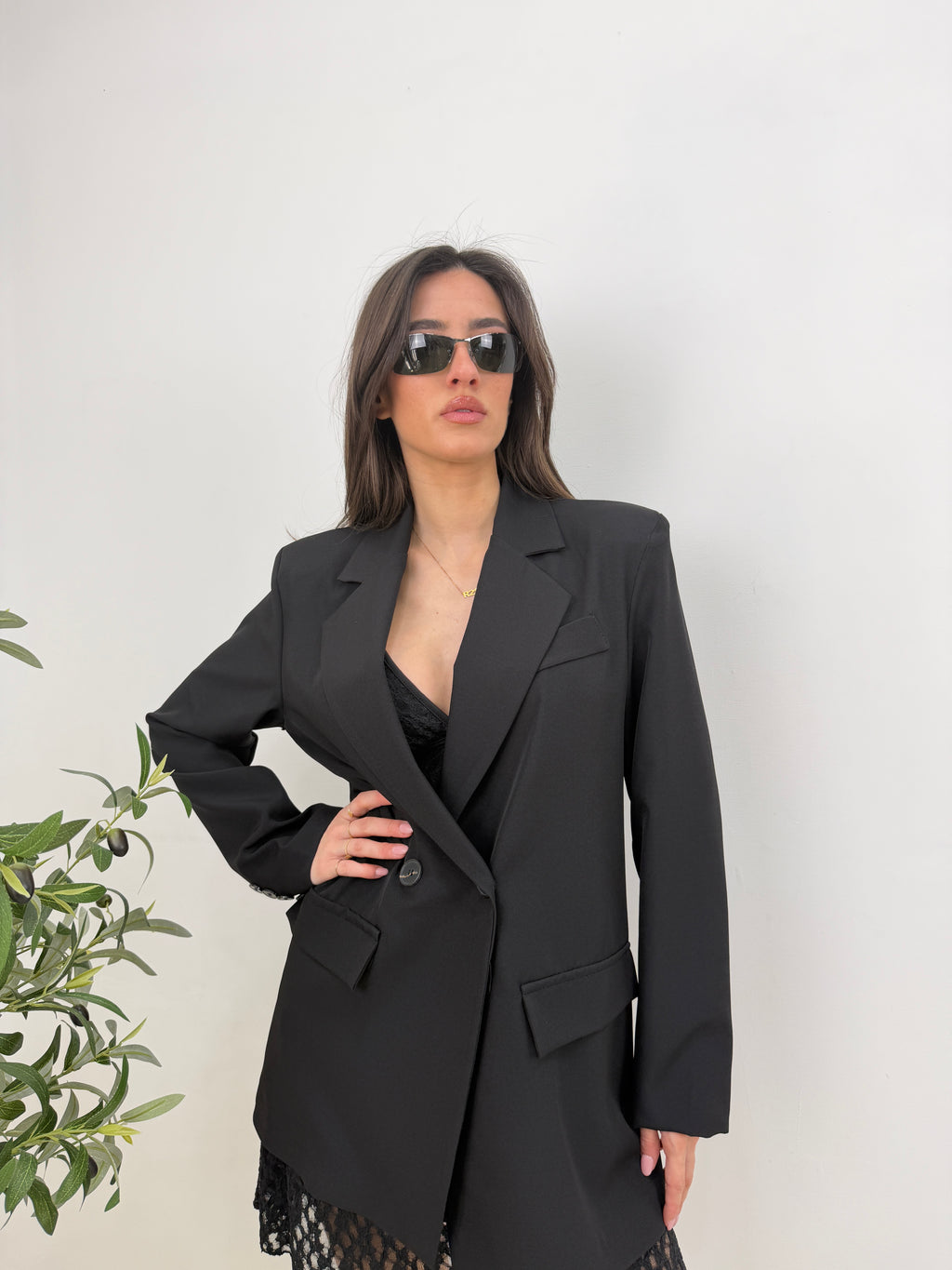 Blazer doppio bottone dal taglio sartoriale