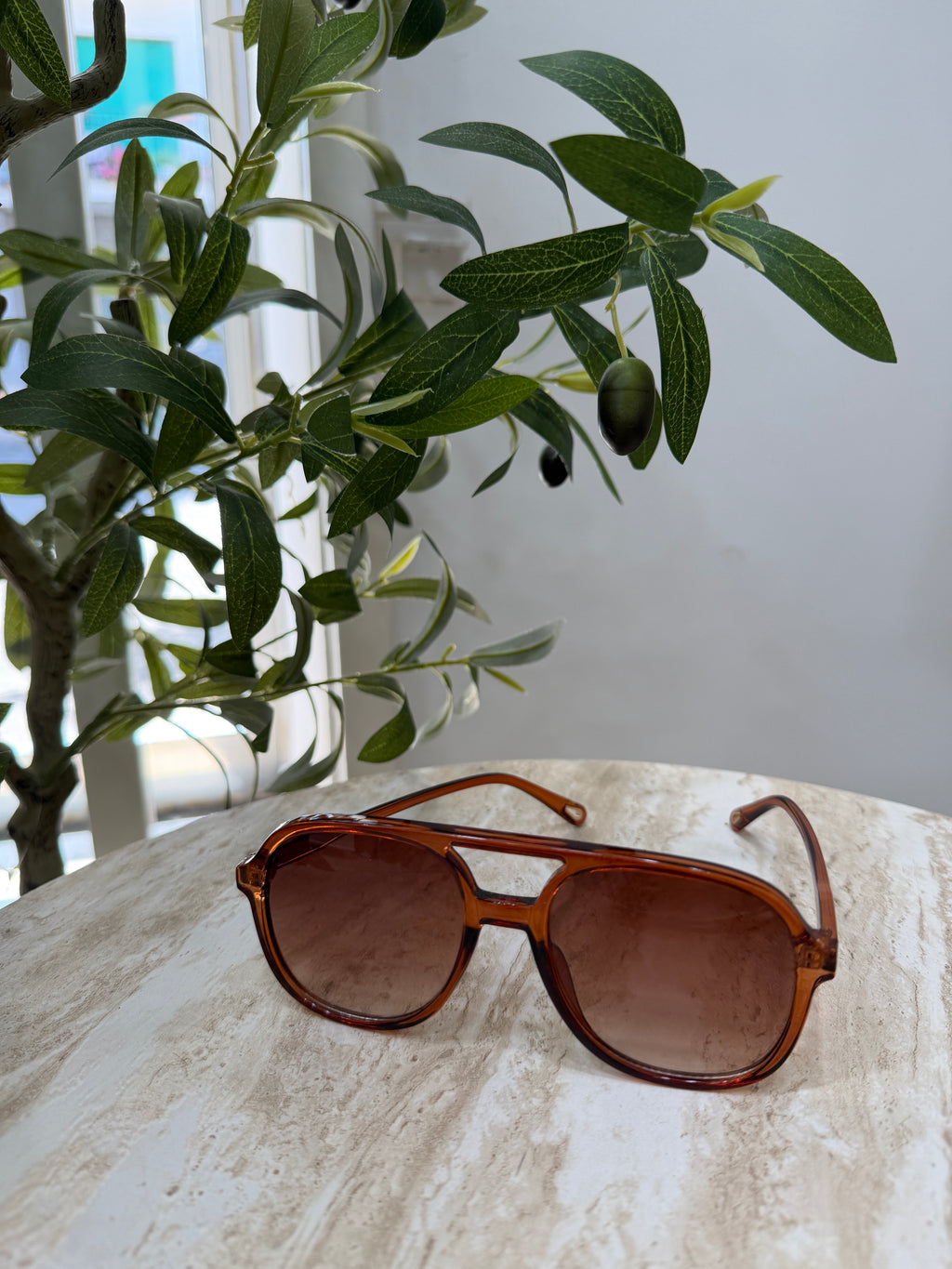 Occhiali da sole aviator tartarugati