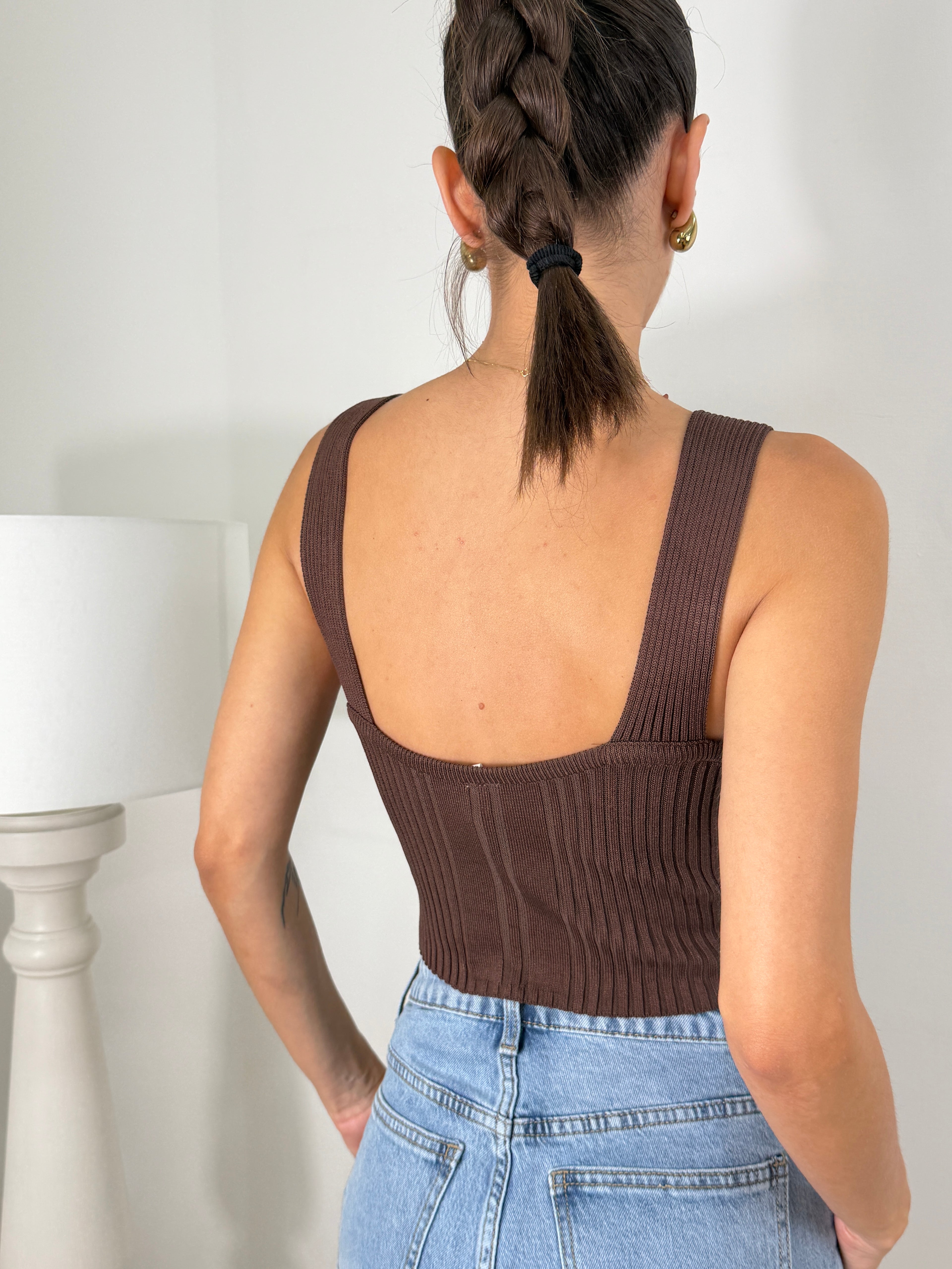 Top in Maglia con Allacciatura