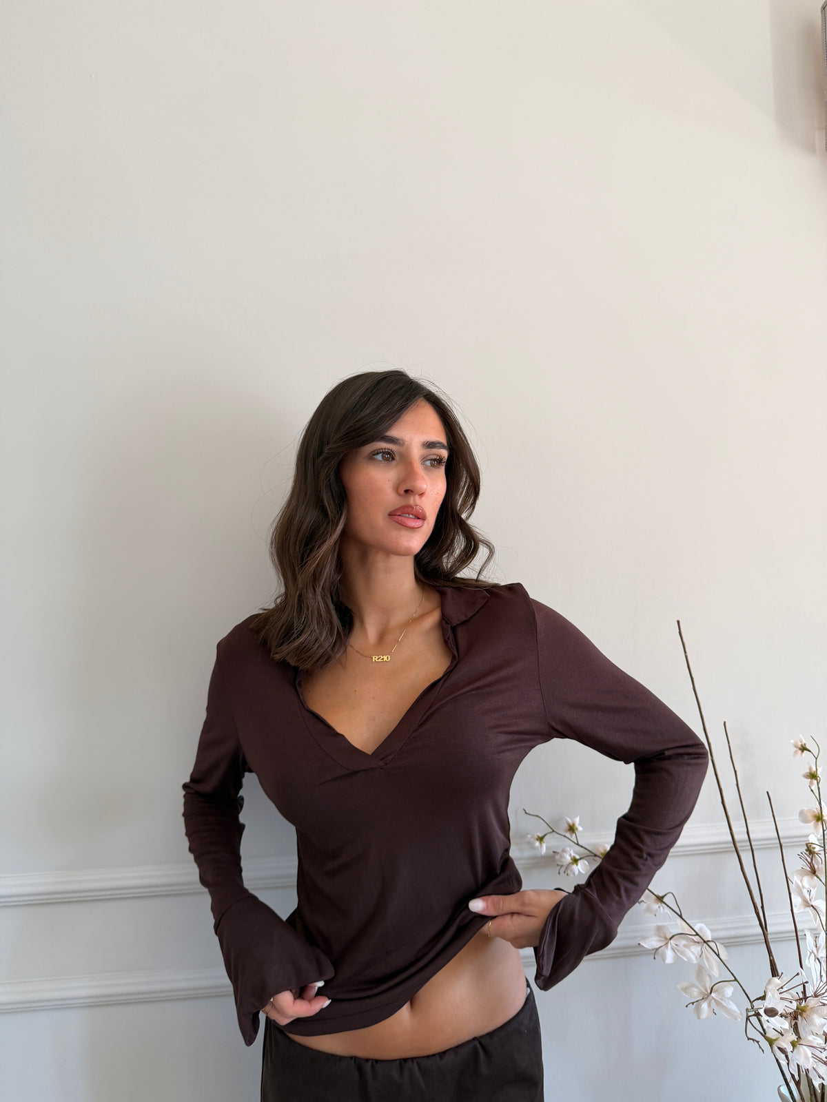 Maglia polo con Scollo a V