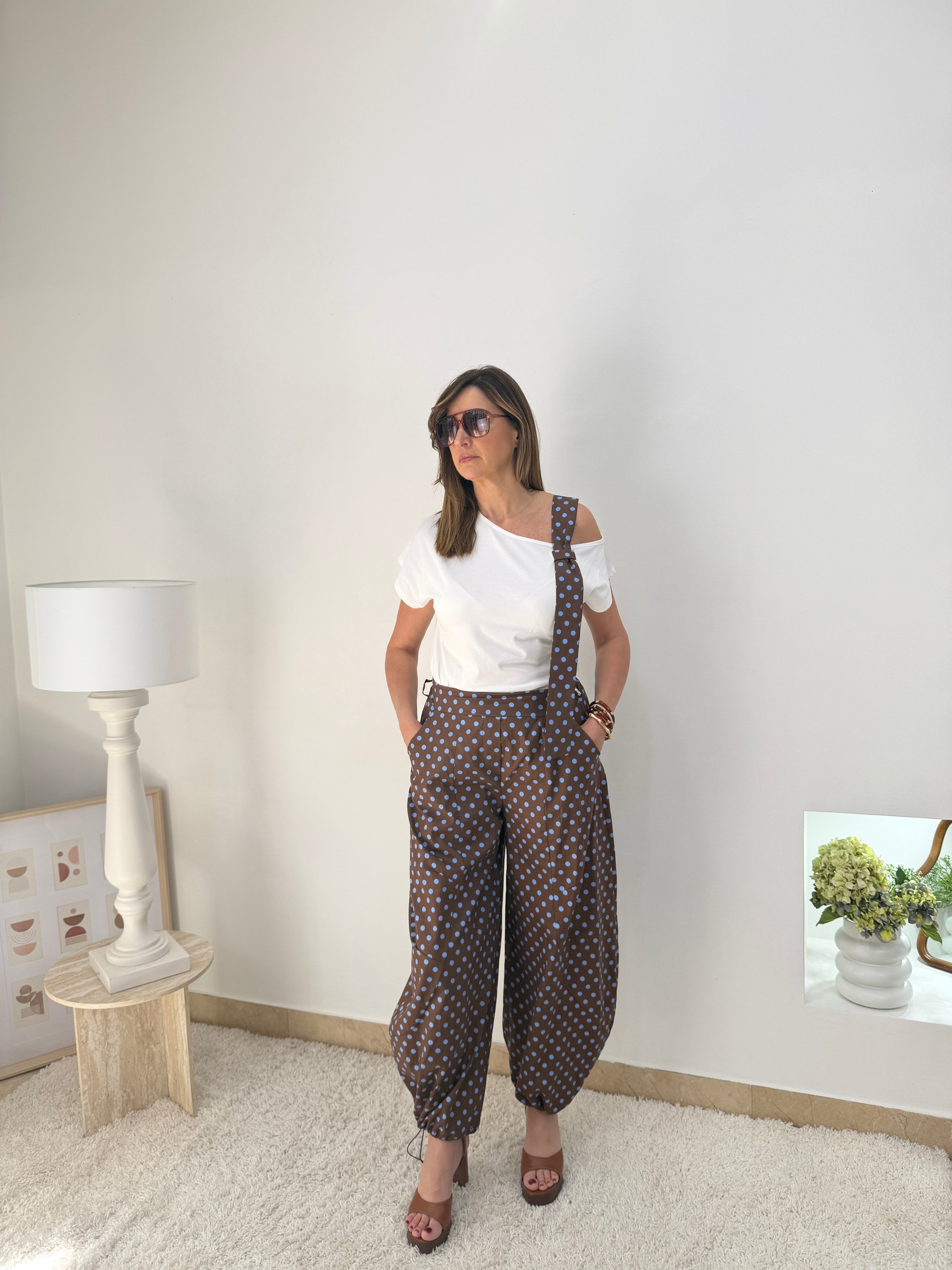Pantalone Balloon Pois