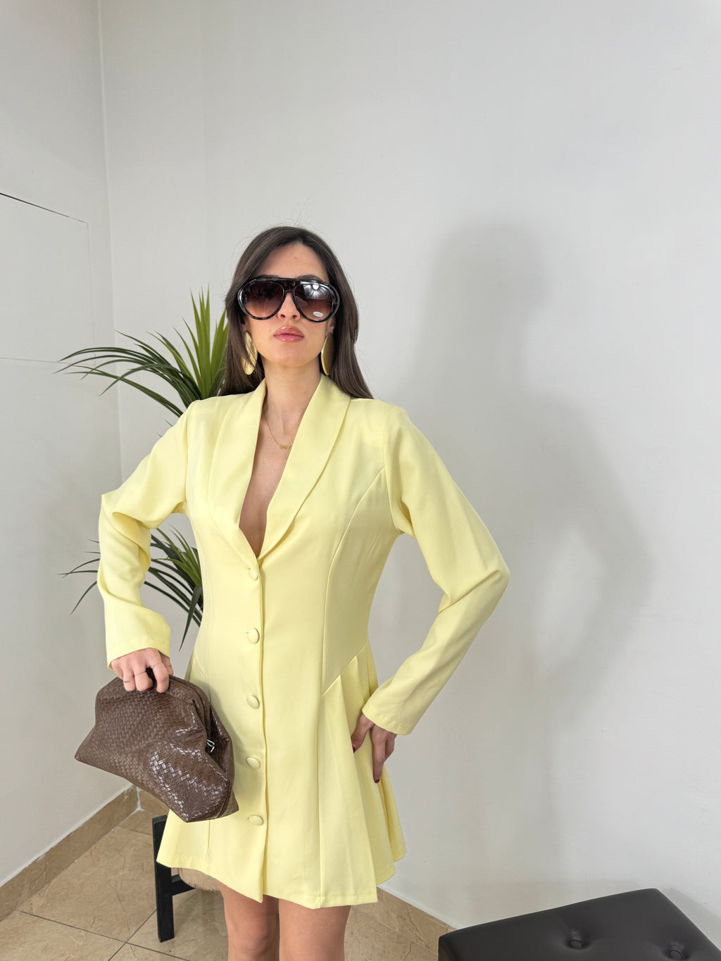 Abito blazer corto con bottoni
