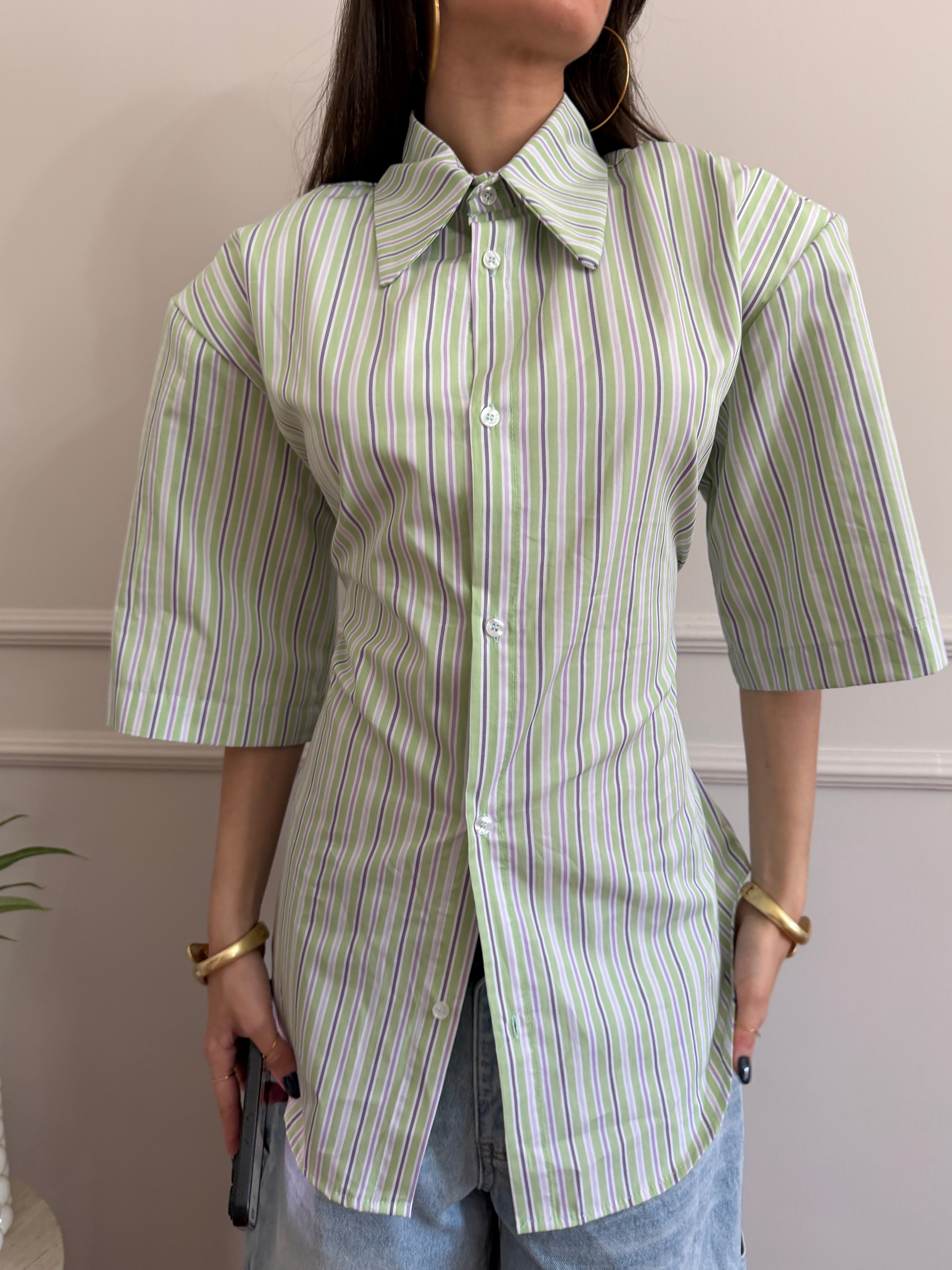 Camicia a righe Slim Fit