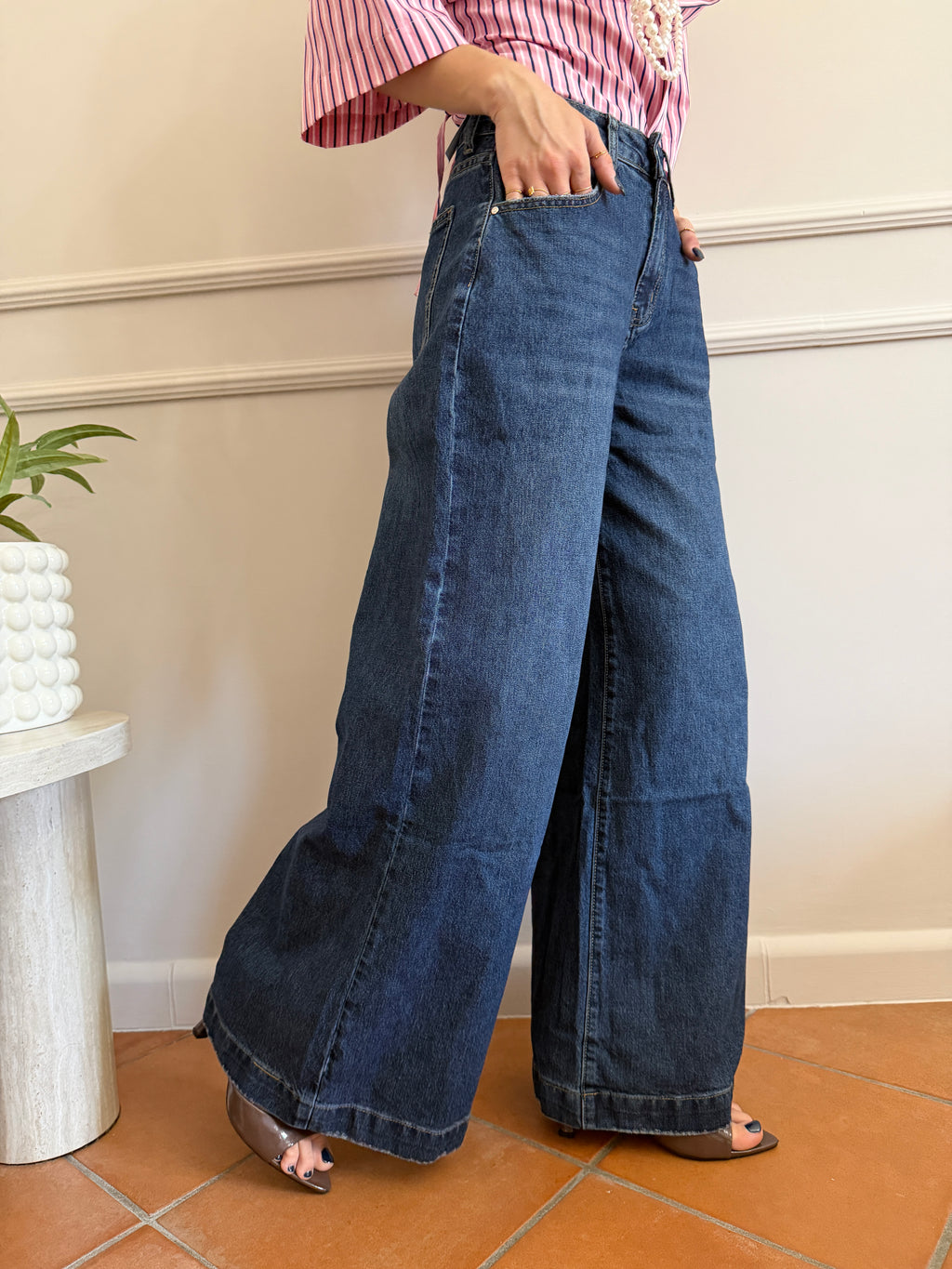 Jeans Palazzo Denim Dark Blue