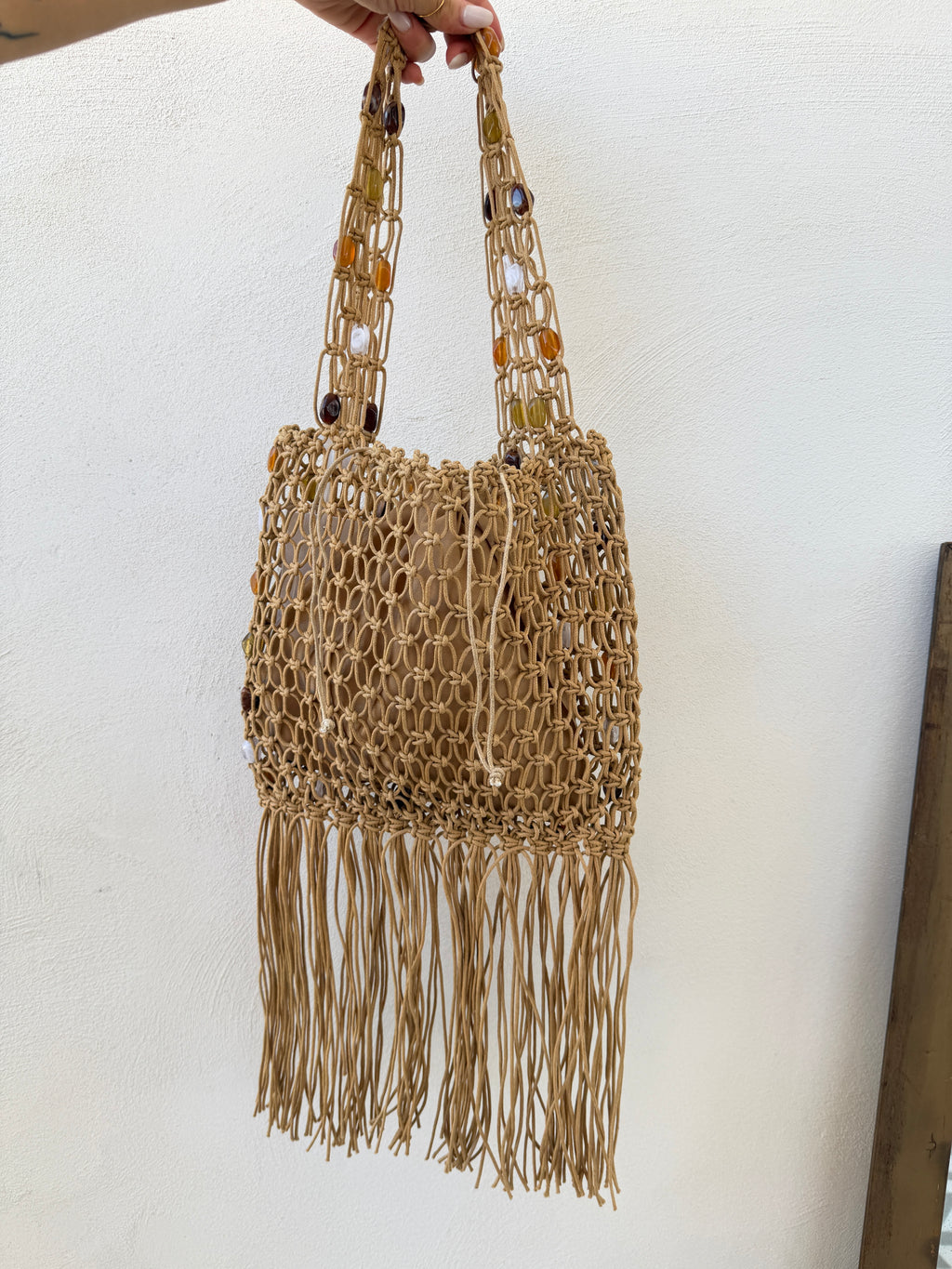 Borsa con Perline e Frange