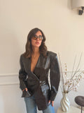 Blazer Crocodile Effetto Pelle