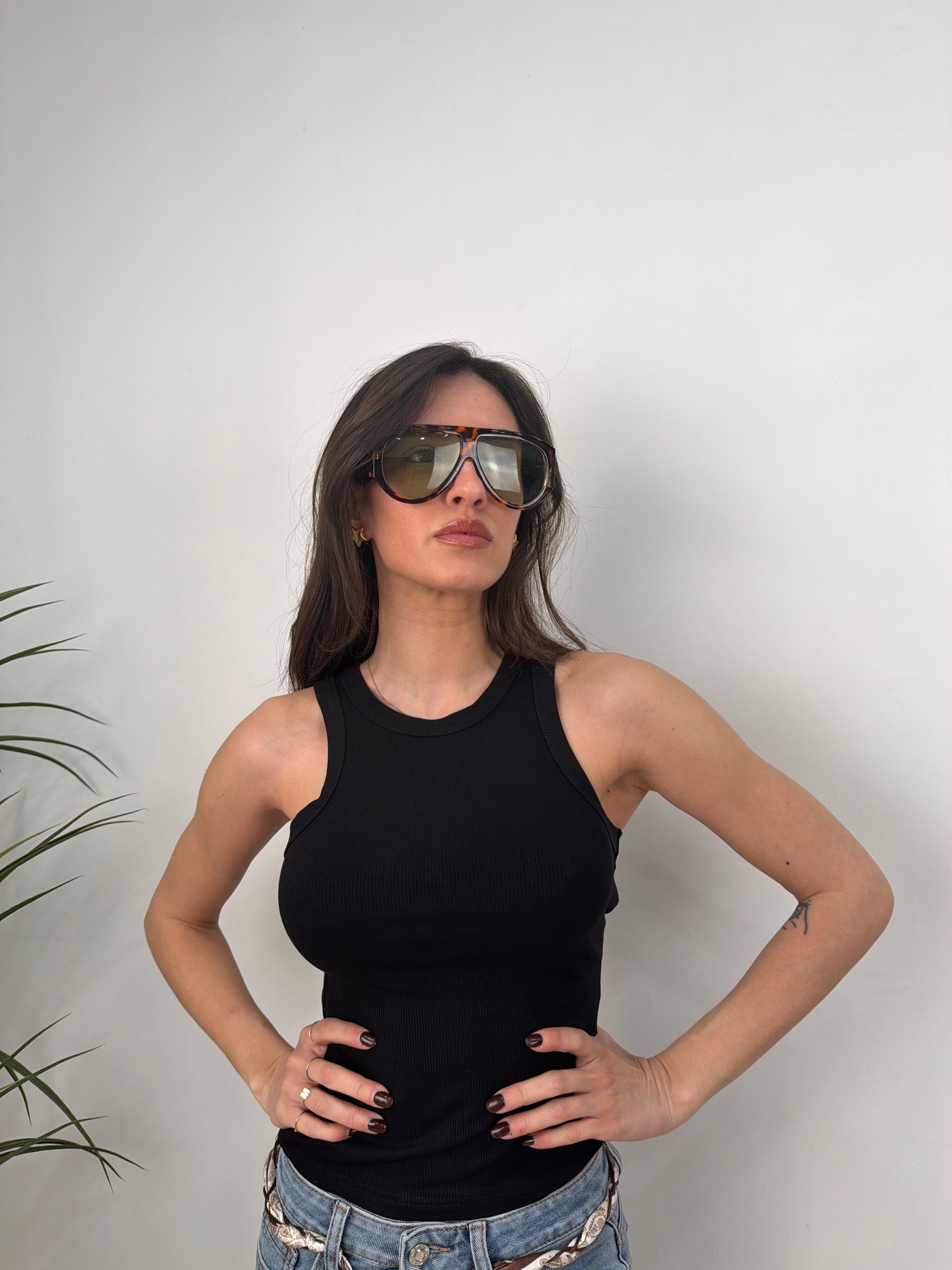 Canotta e a costine slim-fit