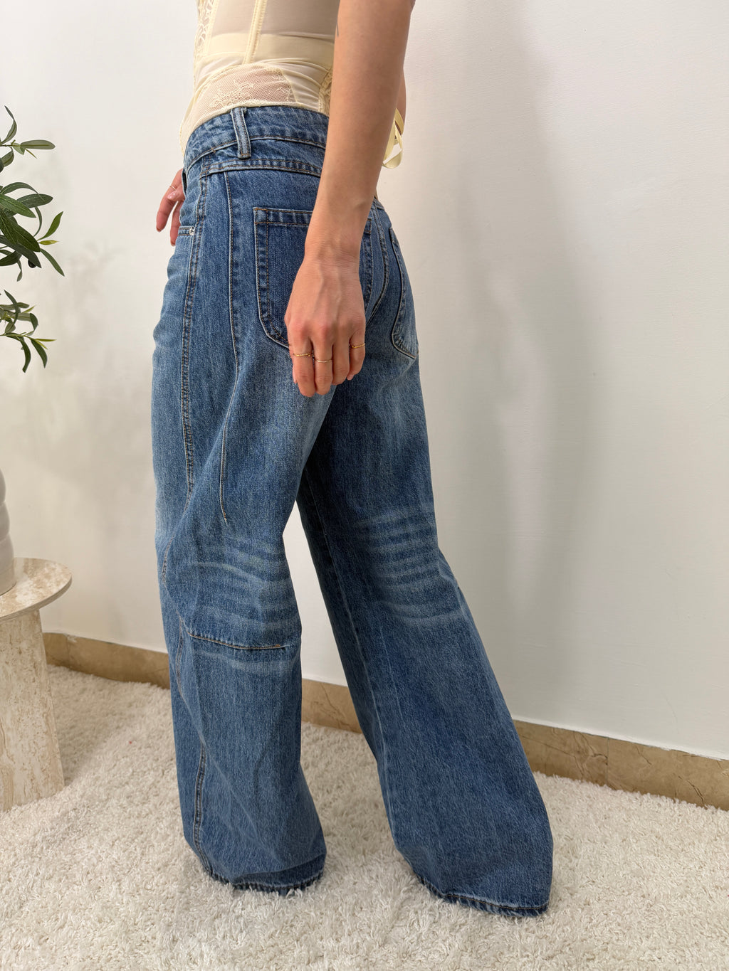 Jeans   – Denim  loose fit con dettaglio cuore