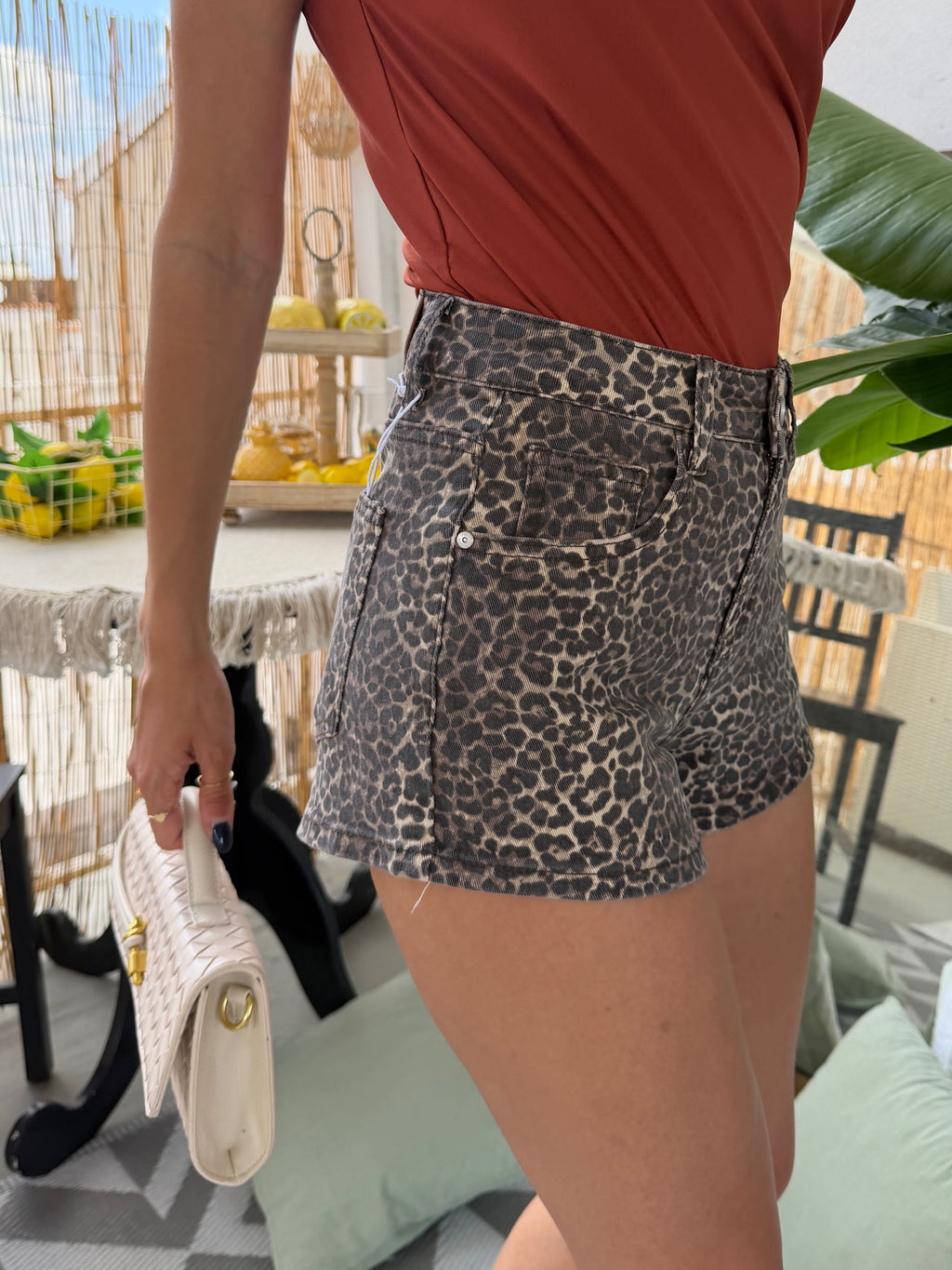 Short Animalier a Vita Alta