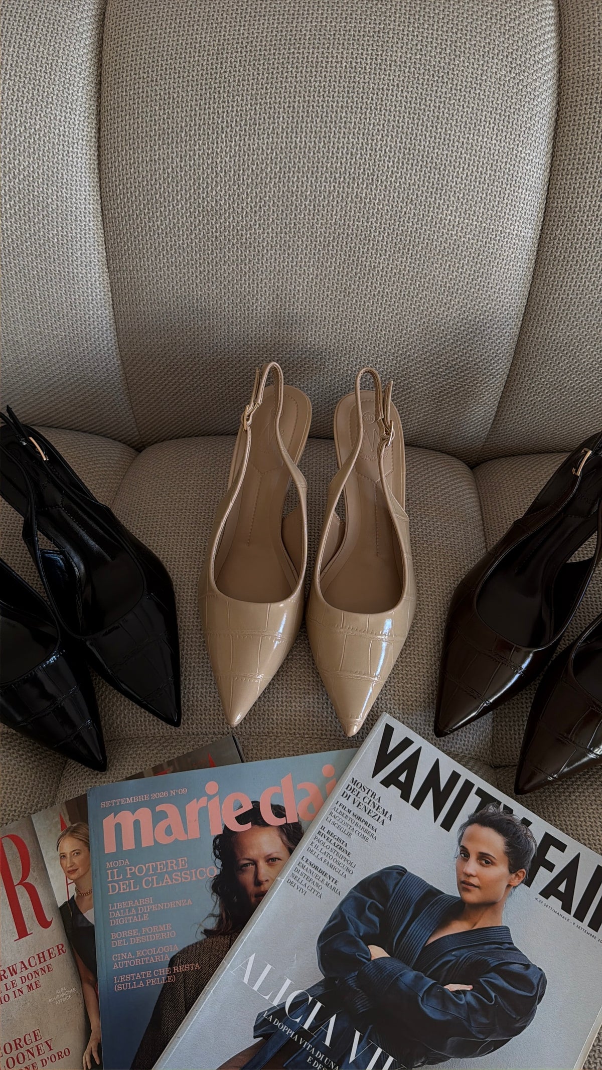 Slingback effetto cocco  con tacco stiletto