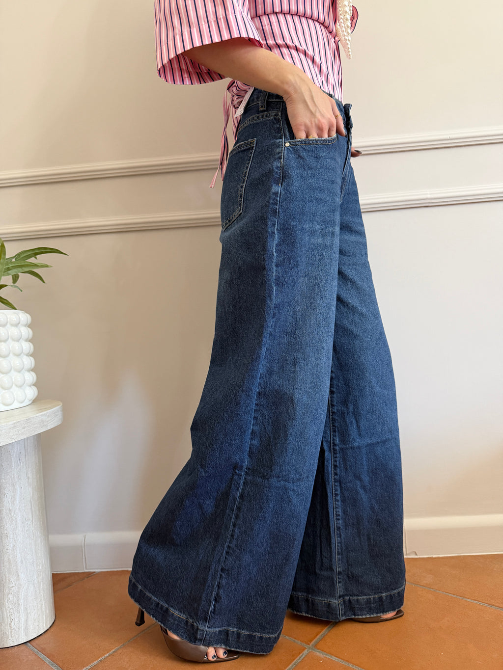 Jeans Palazzo Denim Dark Blue
