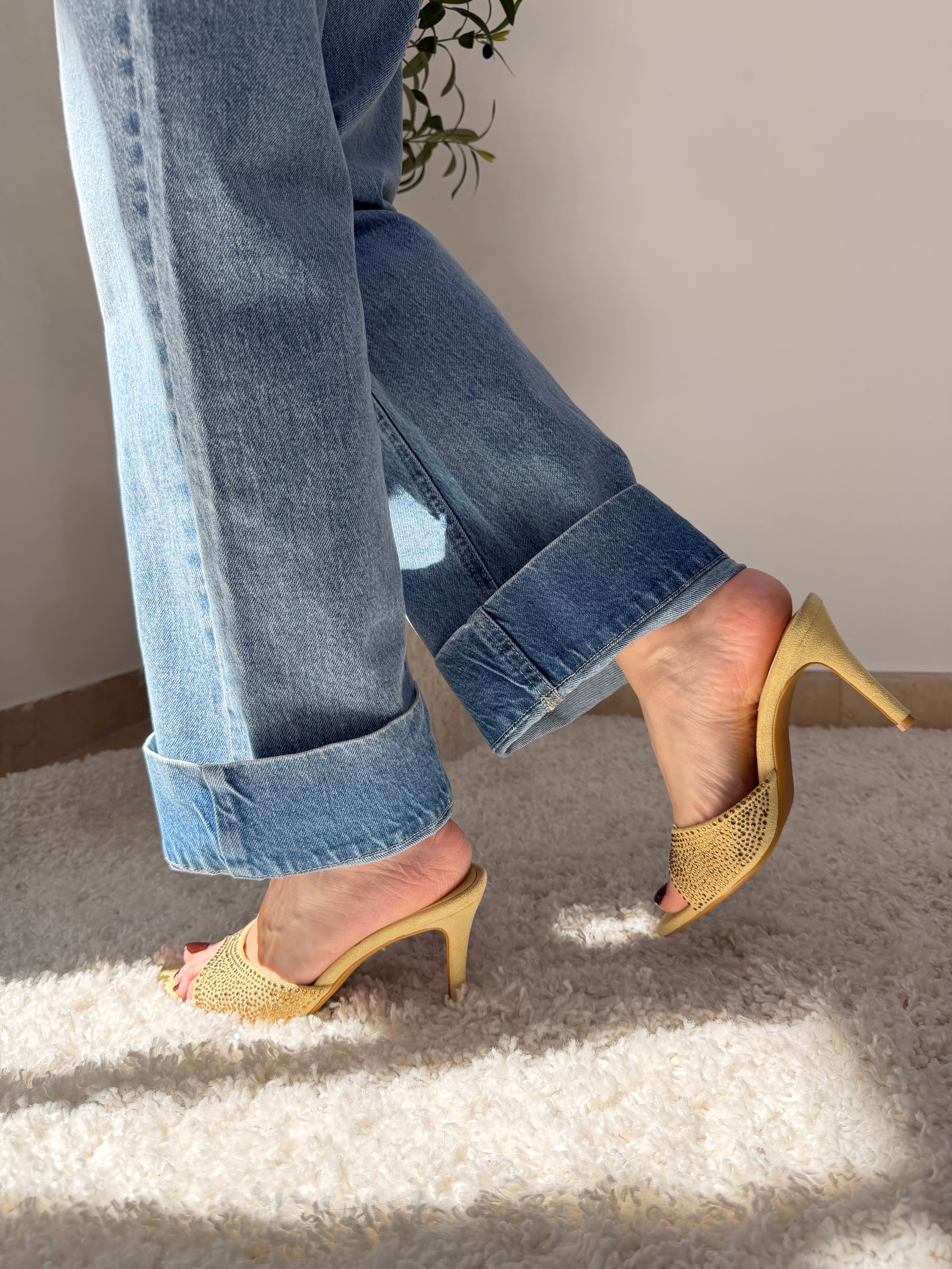 Sandali con fascia Strass