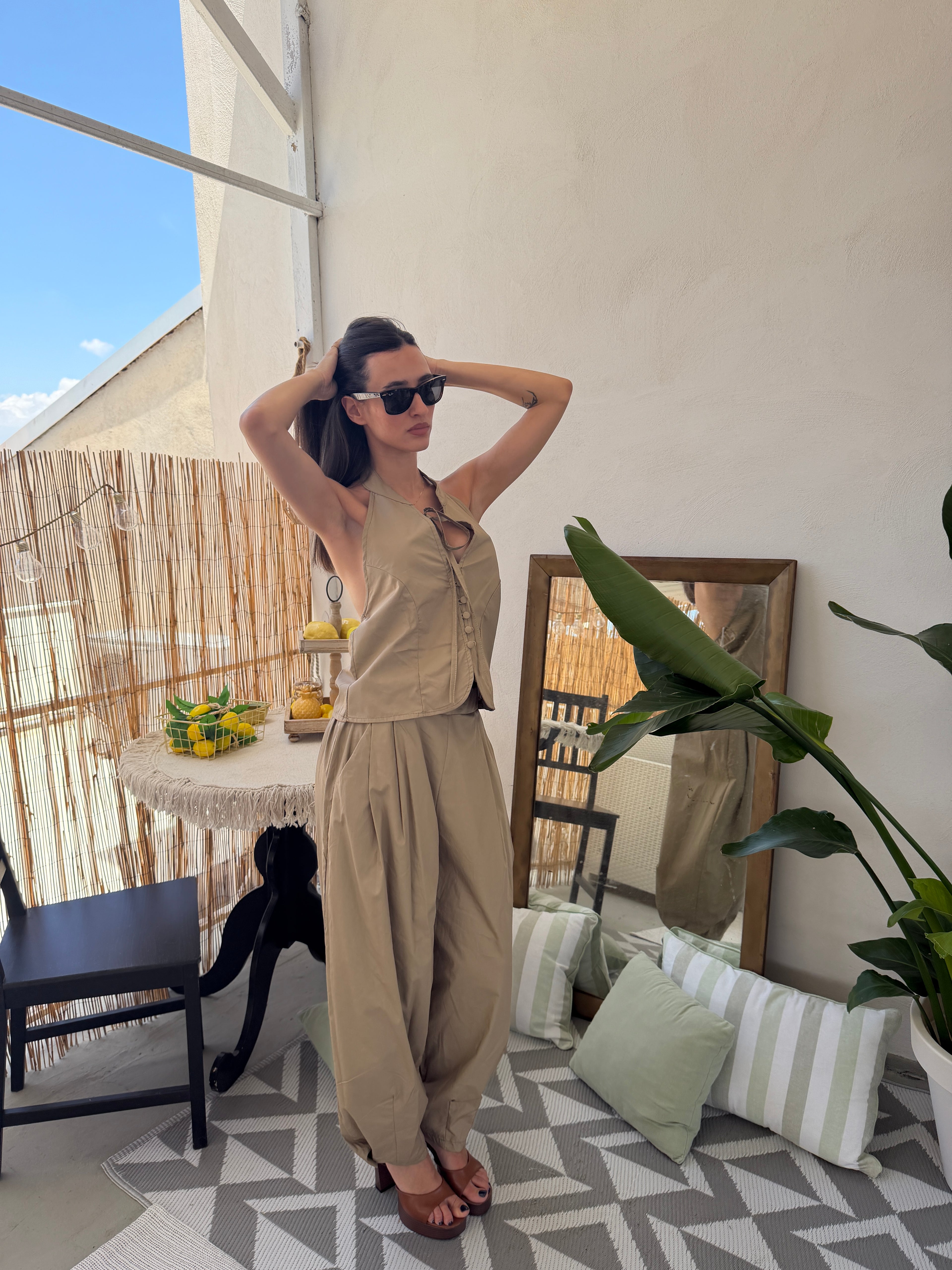 Completo Halter Balloon – Top & Pantalone