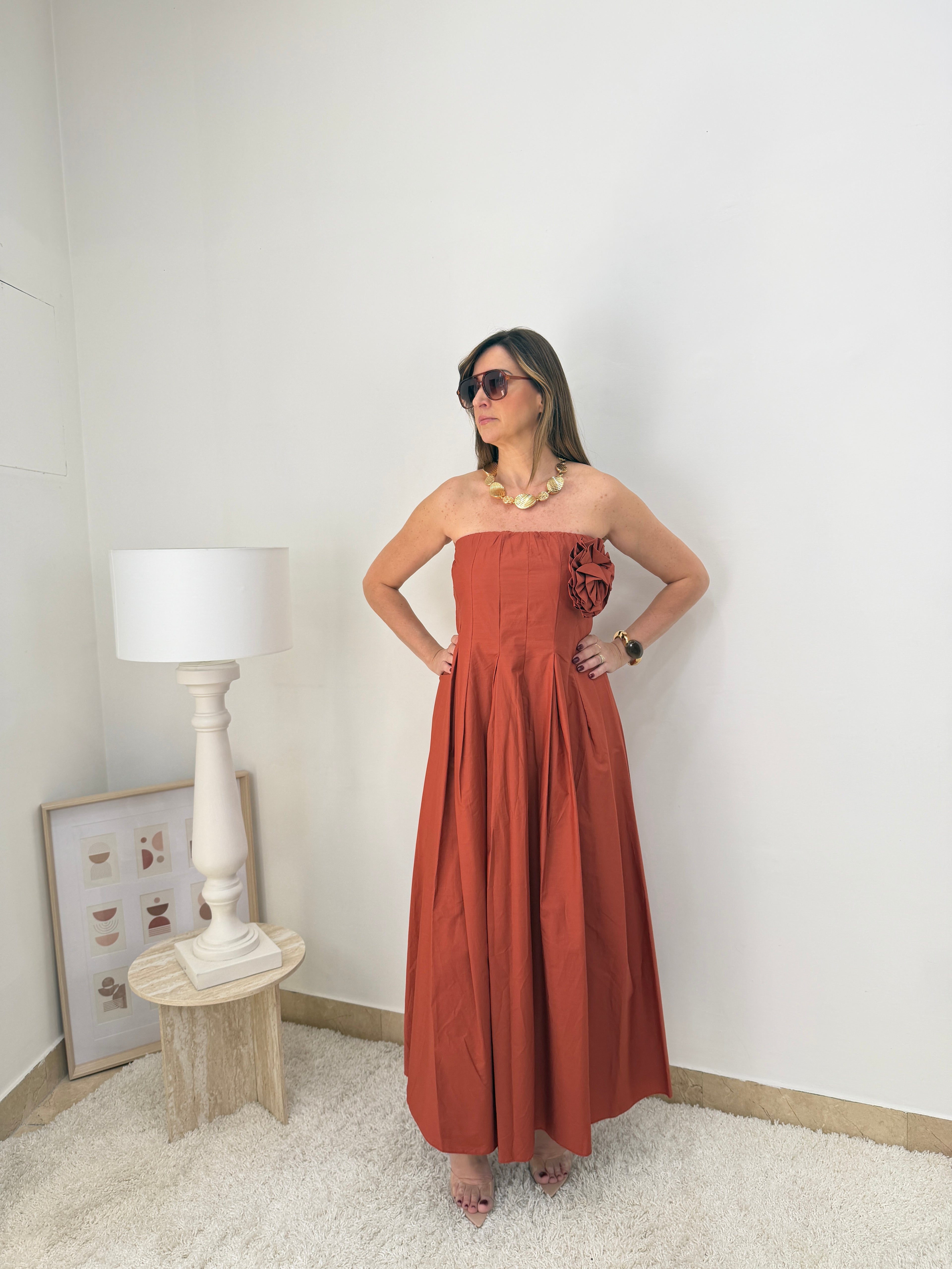 Abito Lungo Fiore Couture