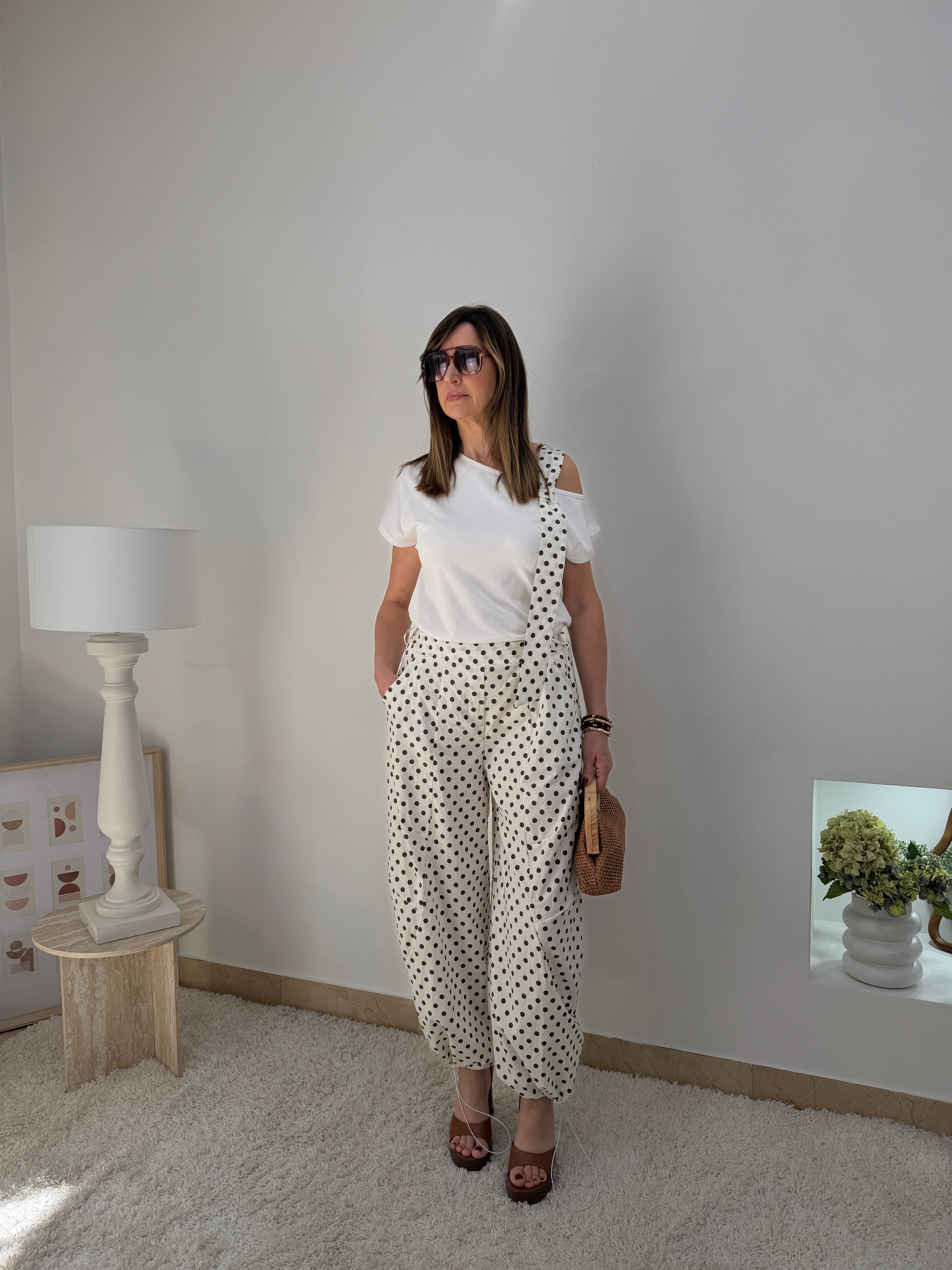 Pantalone Balloon Pois