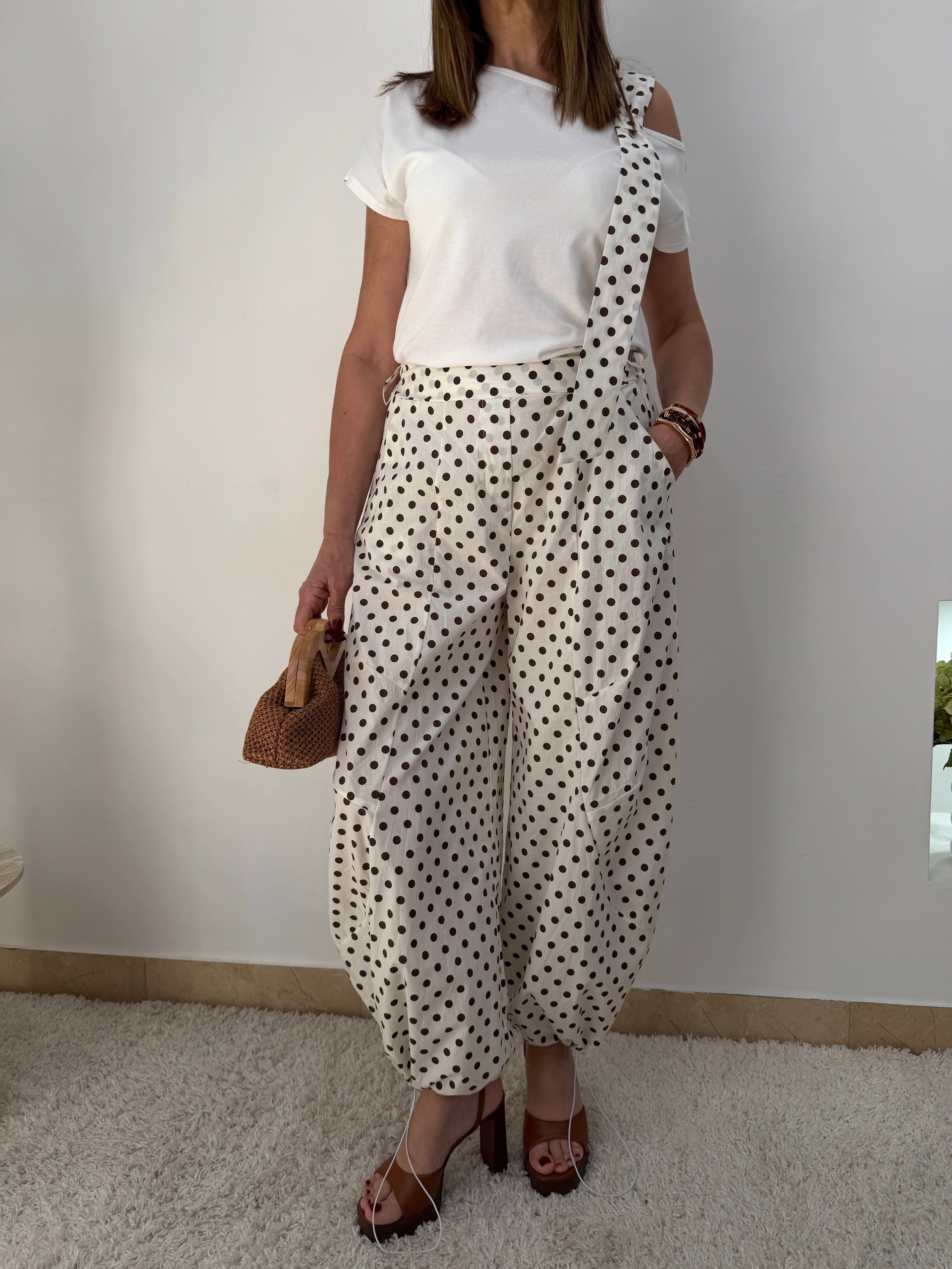 Pantalone Balloon Pois