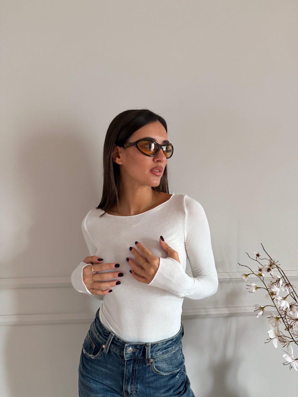 Body Basic semi velato a Maniche Lunghe
