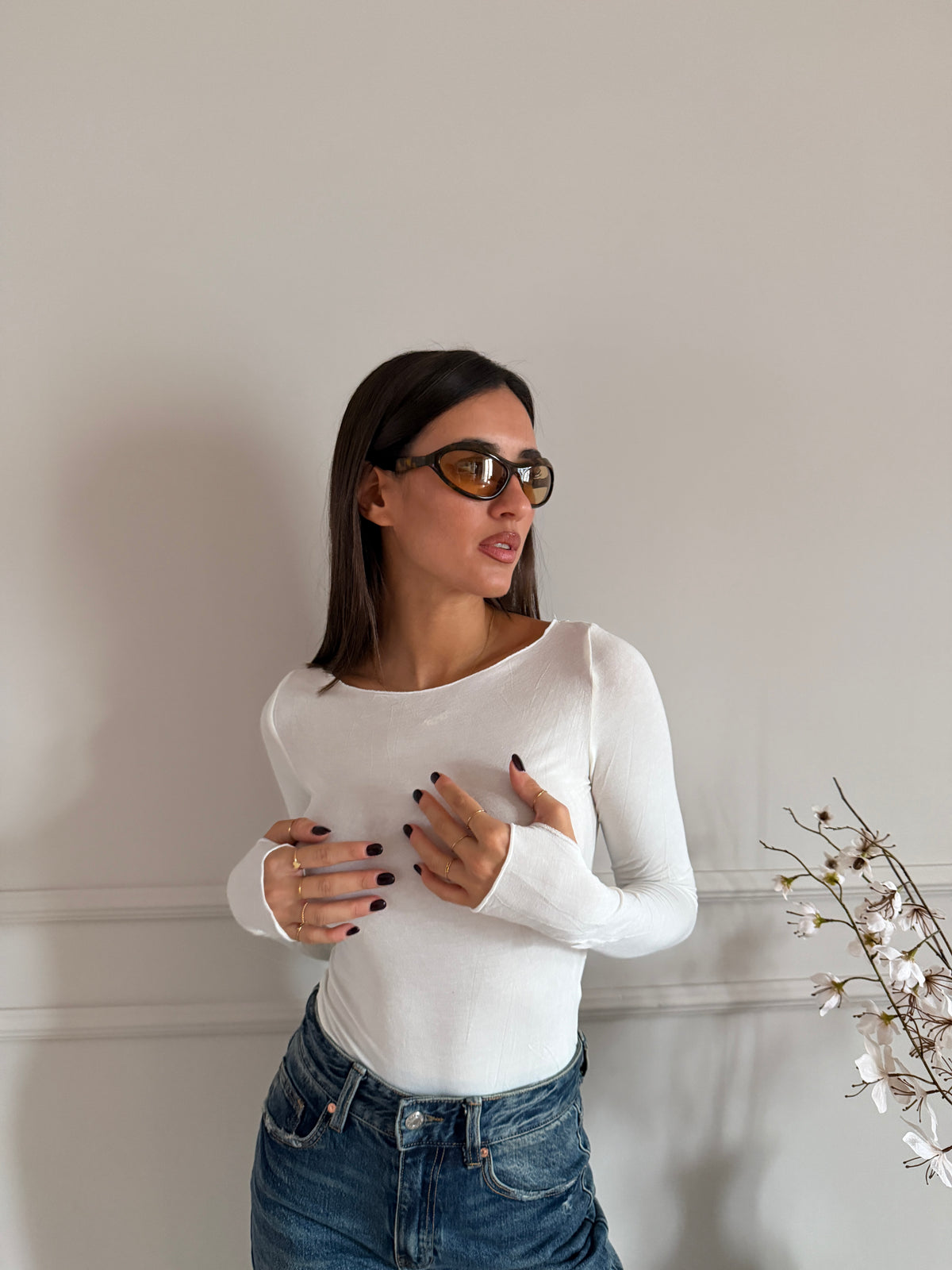 Body Basic semi velato a Maniche Lunghe