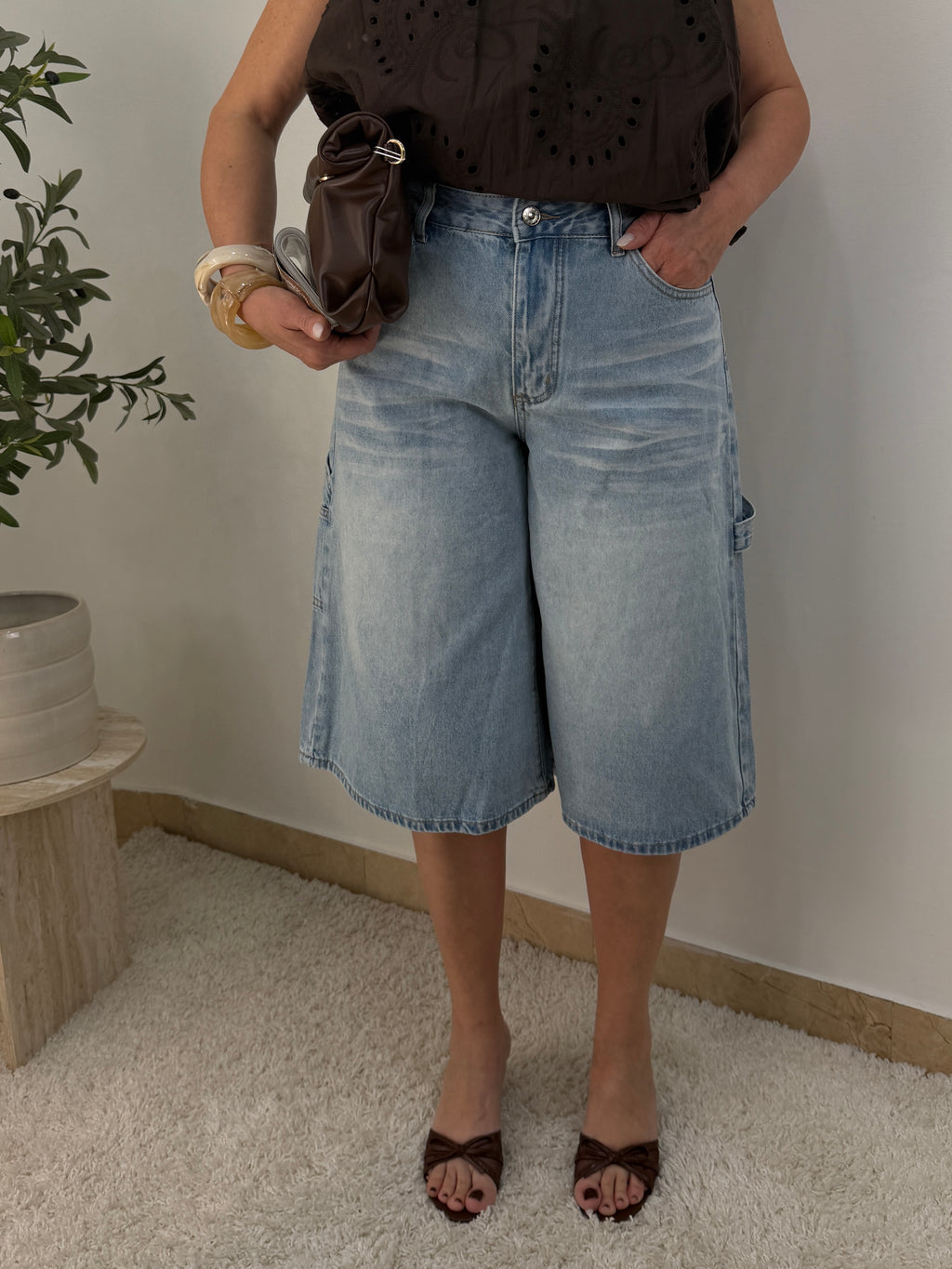 Bermuda Denim Heart Pocket Over