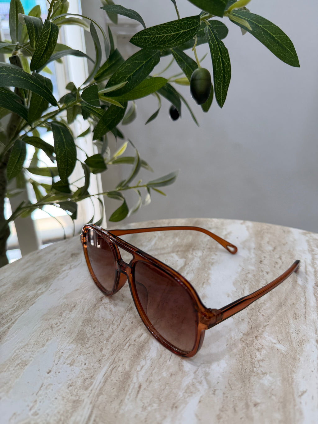 Occhiali da sole aviator tartarugati
