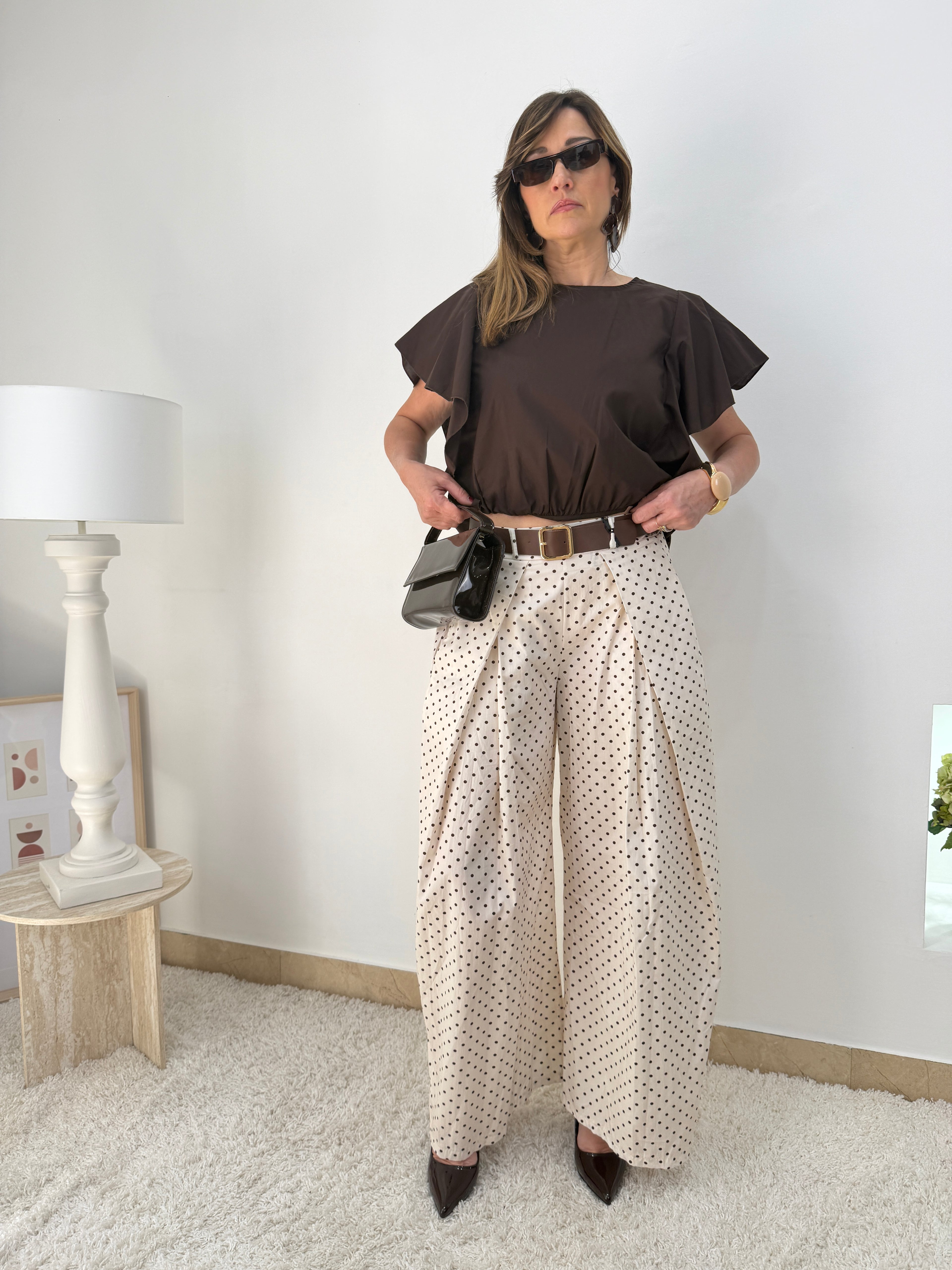 Pantalone palazzo  Pois Chic