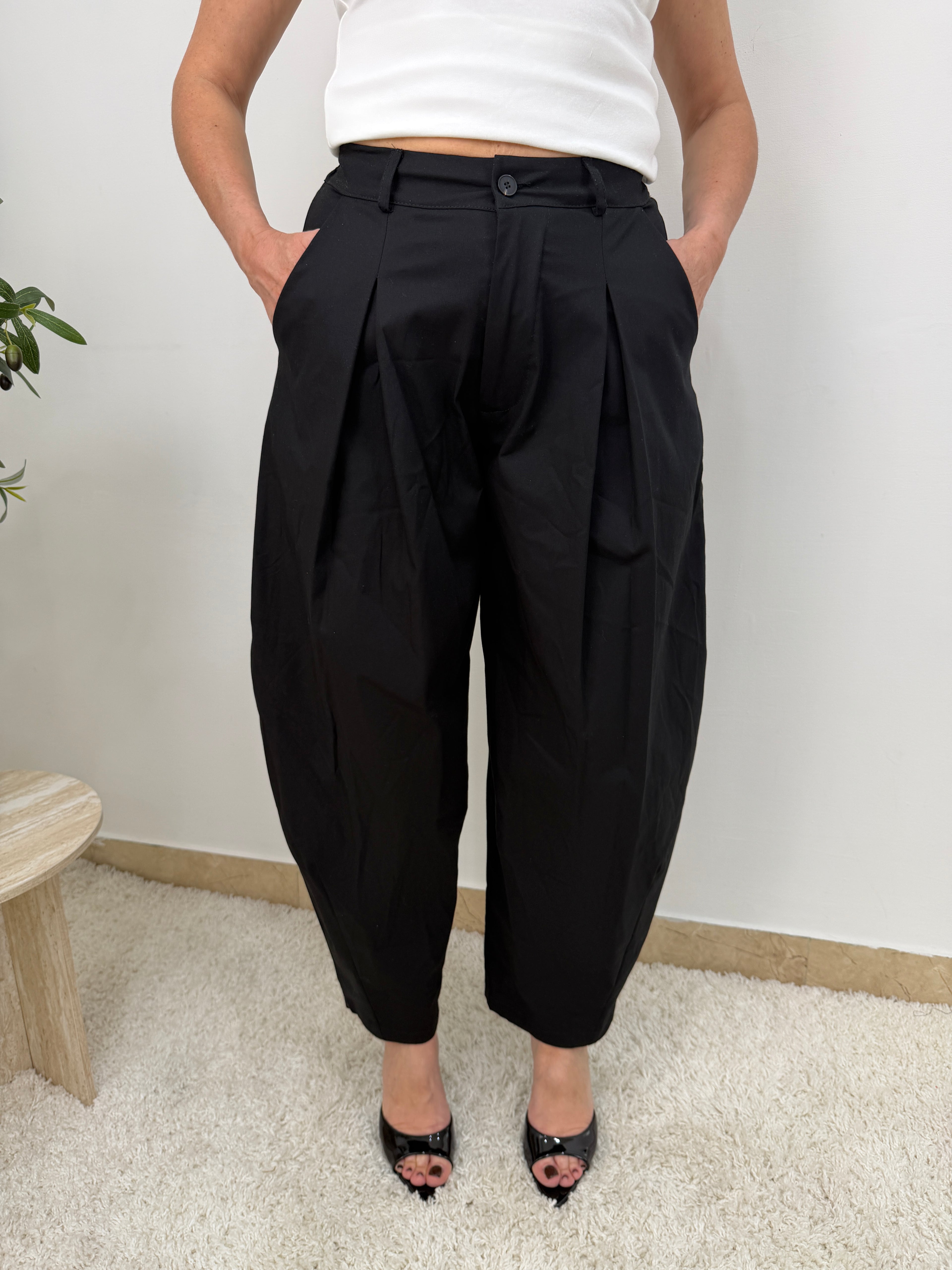 Pantalone Balloon  con Pinces