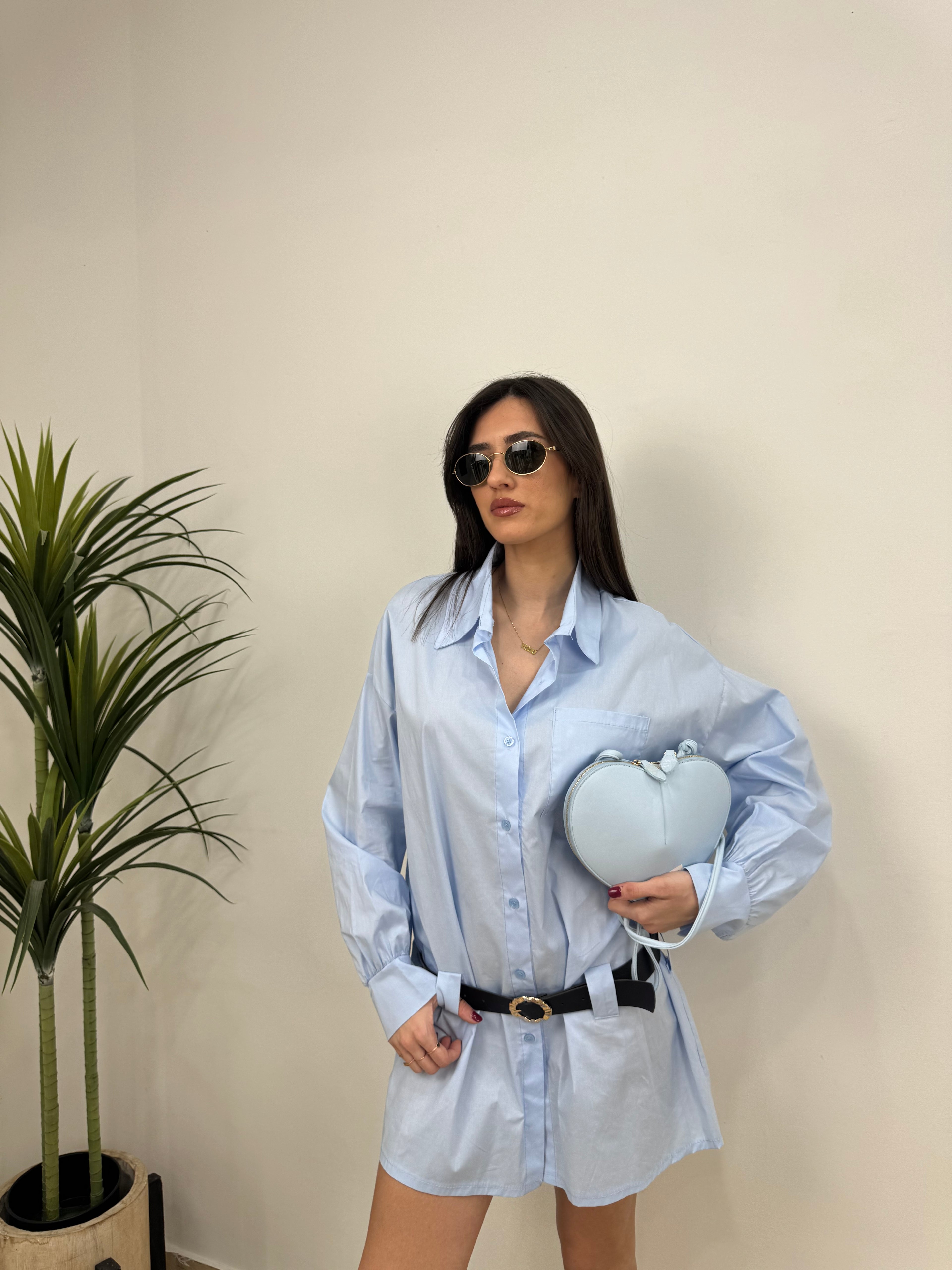 Camicia oversize  con cintura