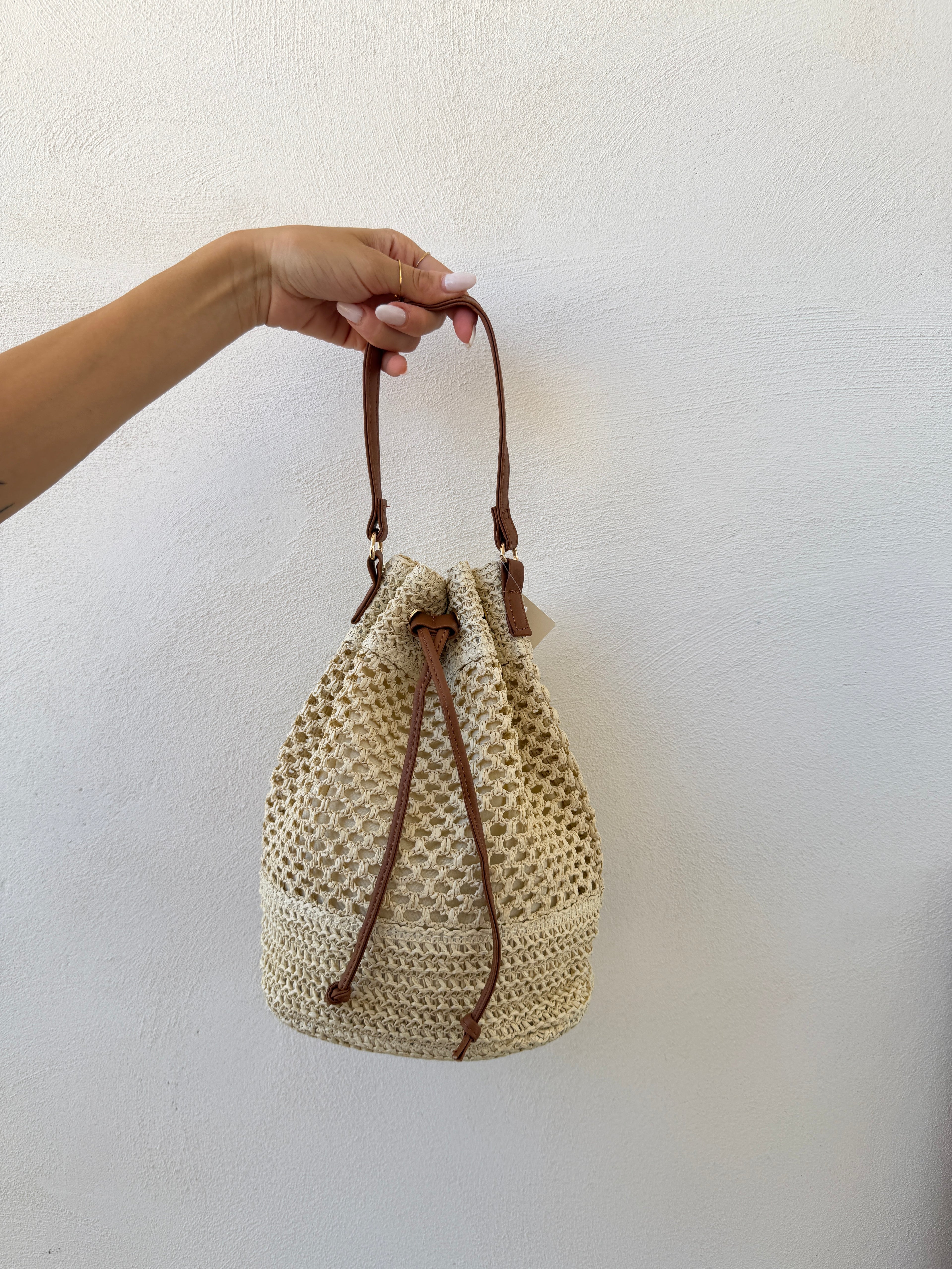 Borsa Secchiello Intrecciata