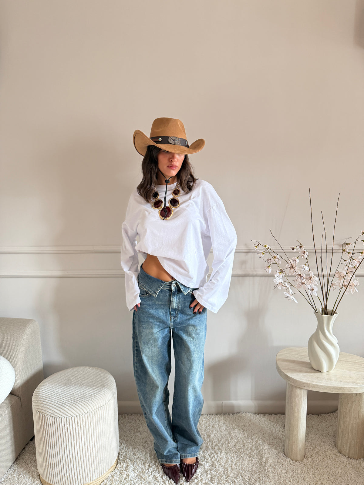 Longsleeve oversize girocollo